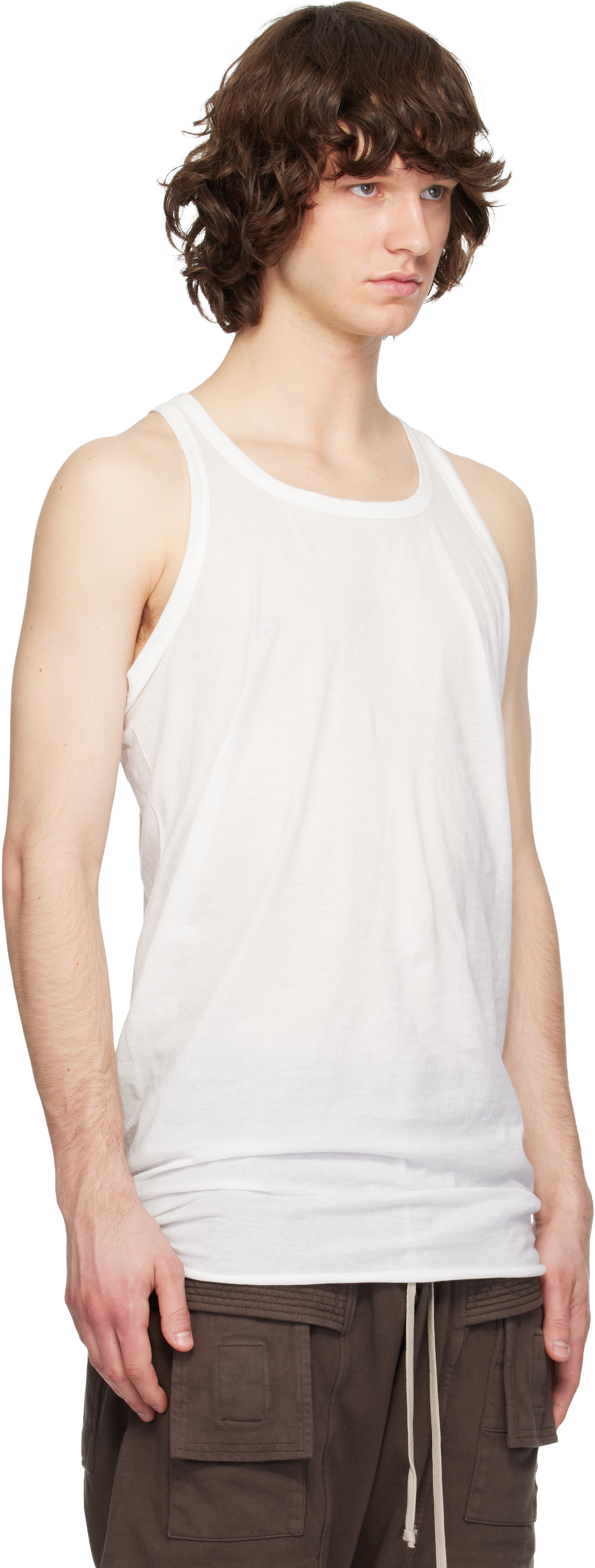 Rick Owens DRKSHDW: White Temple Loose Tank Top | SSENSE