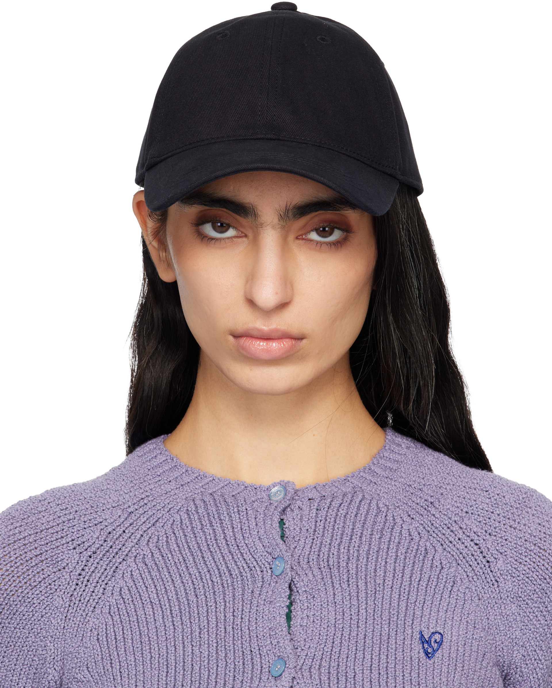 Acne Studios - Casquette noire à logo brodé