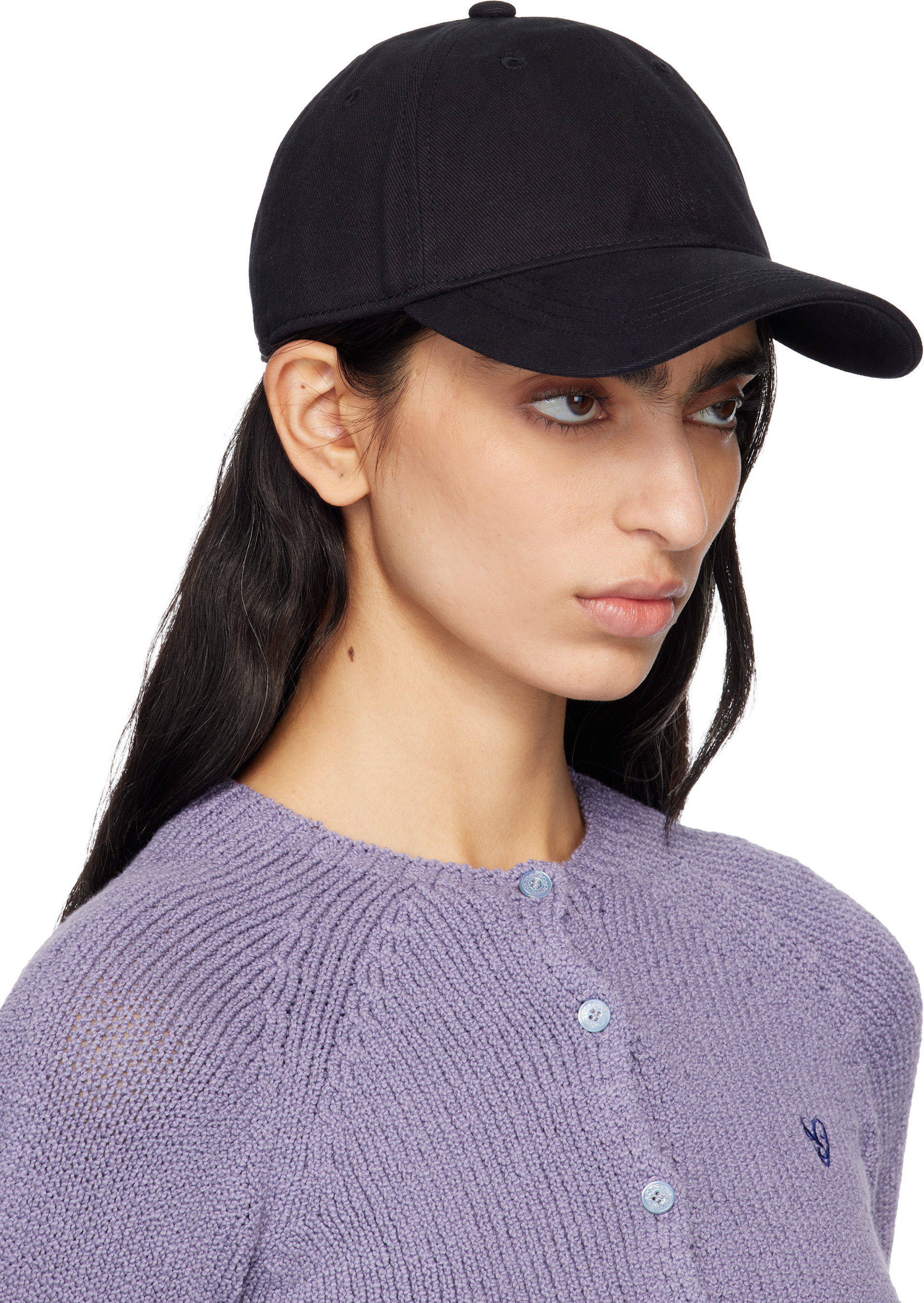Acne Studios - Casquette noire à logo brodé