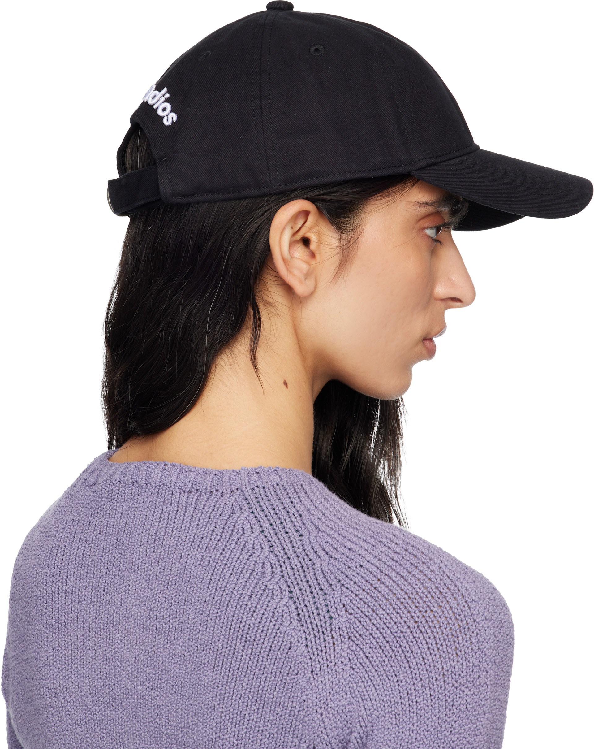 Acne Studios - Casquette noire à logo brodé