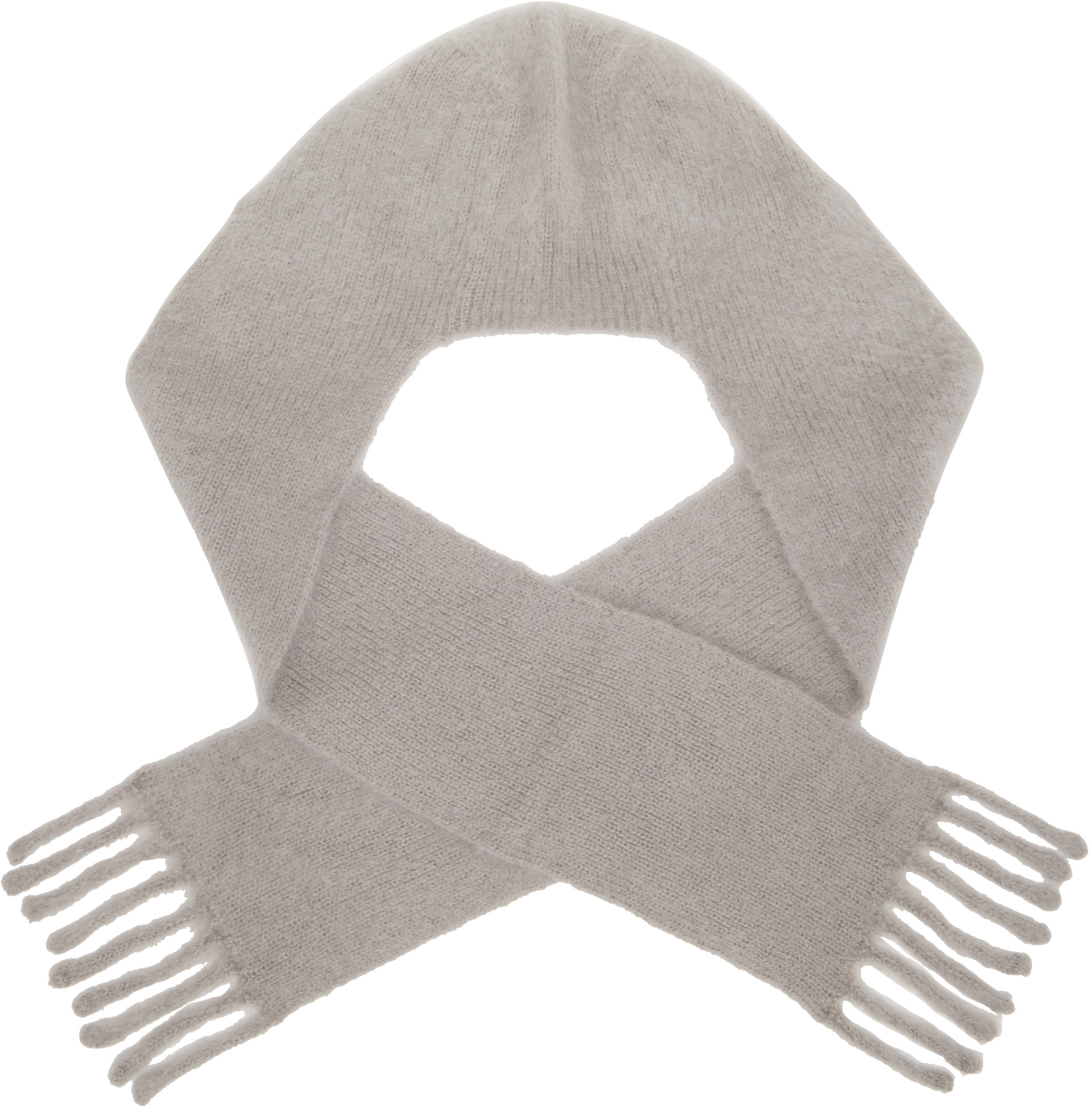 Acne Studios - Écharpe gris en mohair à capuche