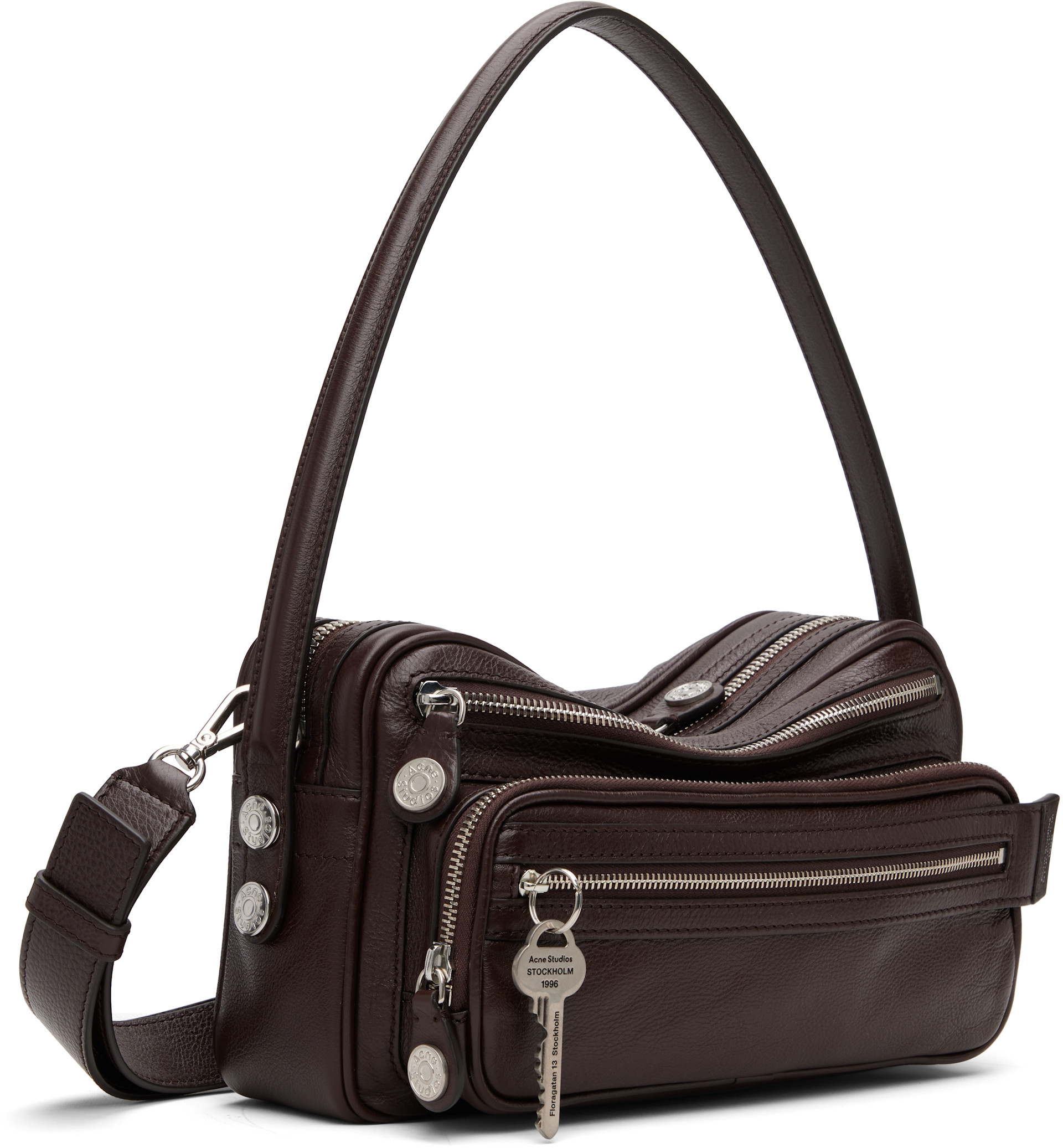 Acne Studios: Brown Camero Party Shoulder Bag | SSENSE