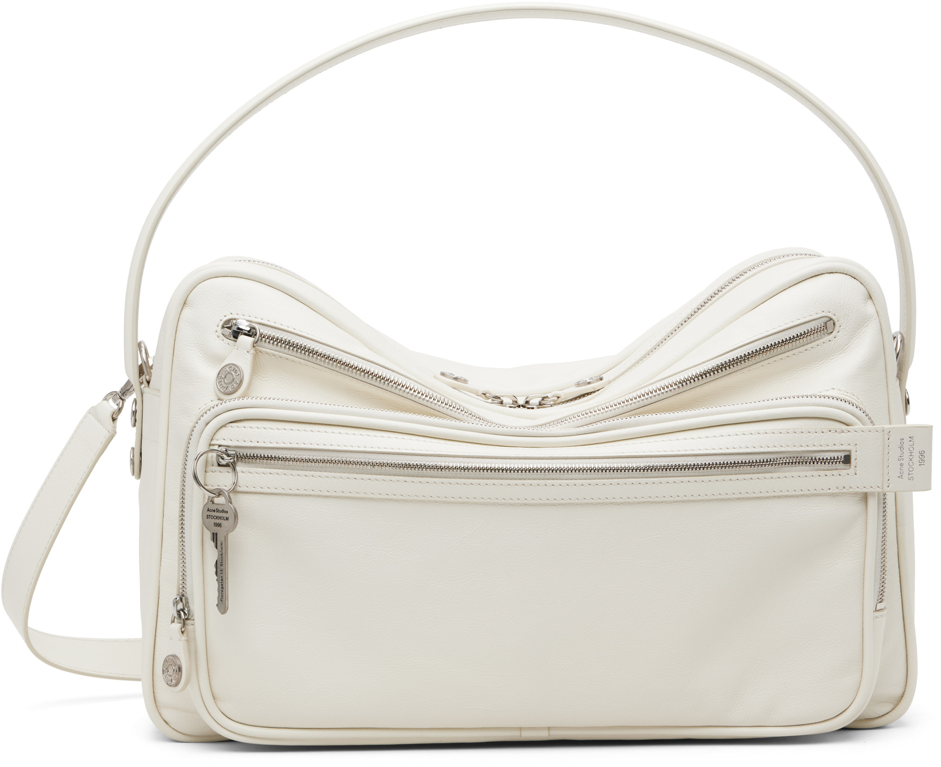 Acne Studios - Sac caméra porté épaule Camero blanc