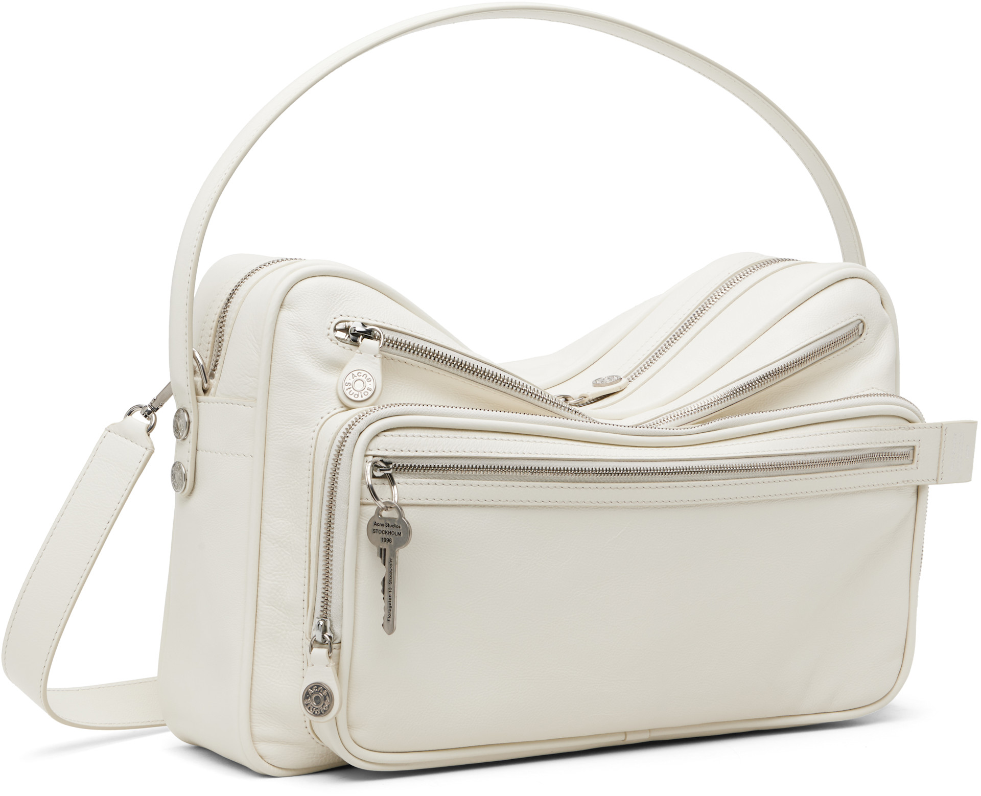 Acne Studios - Sac caméra porté épaule Camero blanc