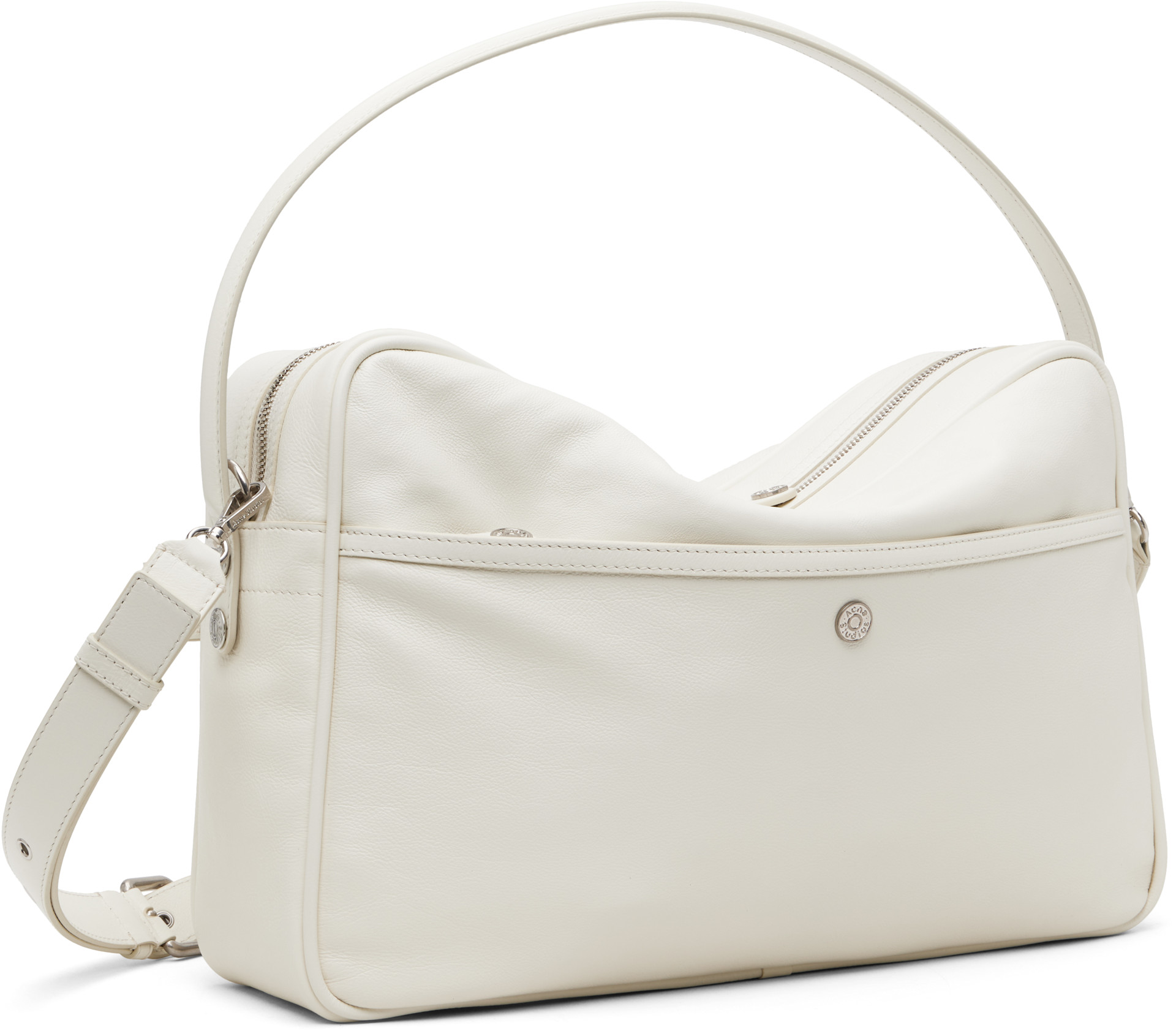 Acne Studios - Sac caméra porté épaule Camero blanc