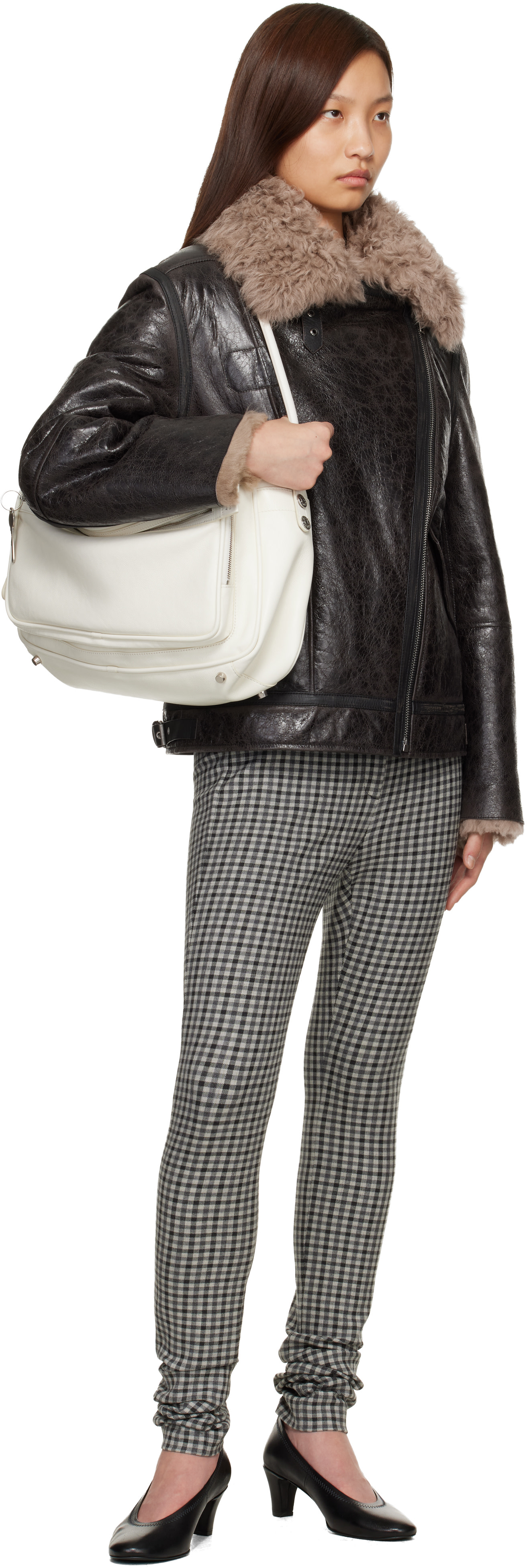 Acne Studios - Sac caméra porté épaule Camero blanc
