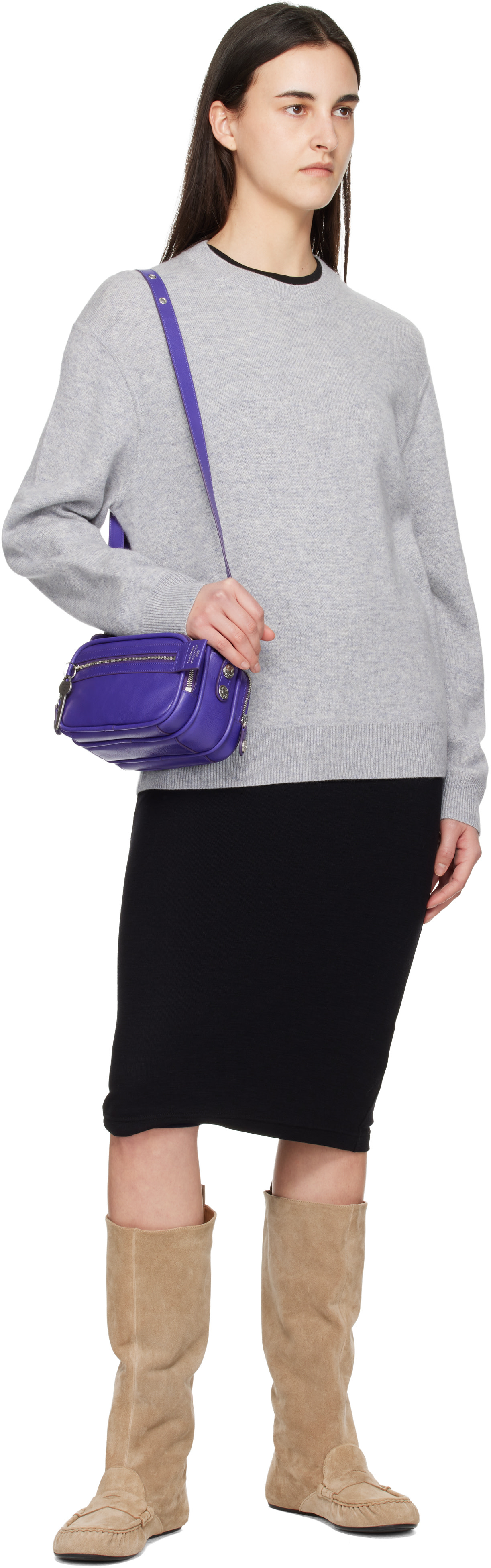 Acne Studios: Purple Camero Kit Crossbody Bag | SSENSE