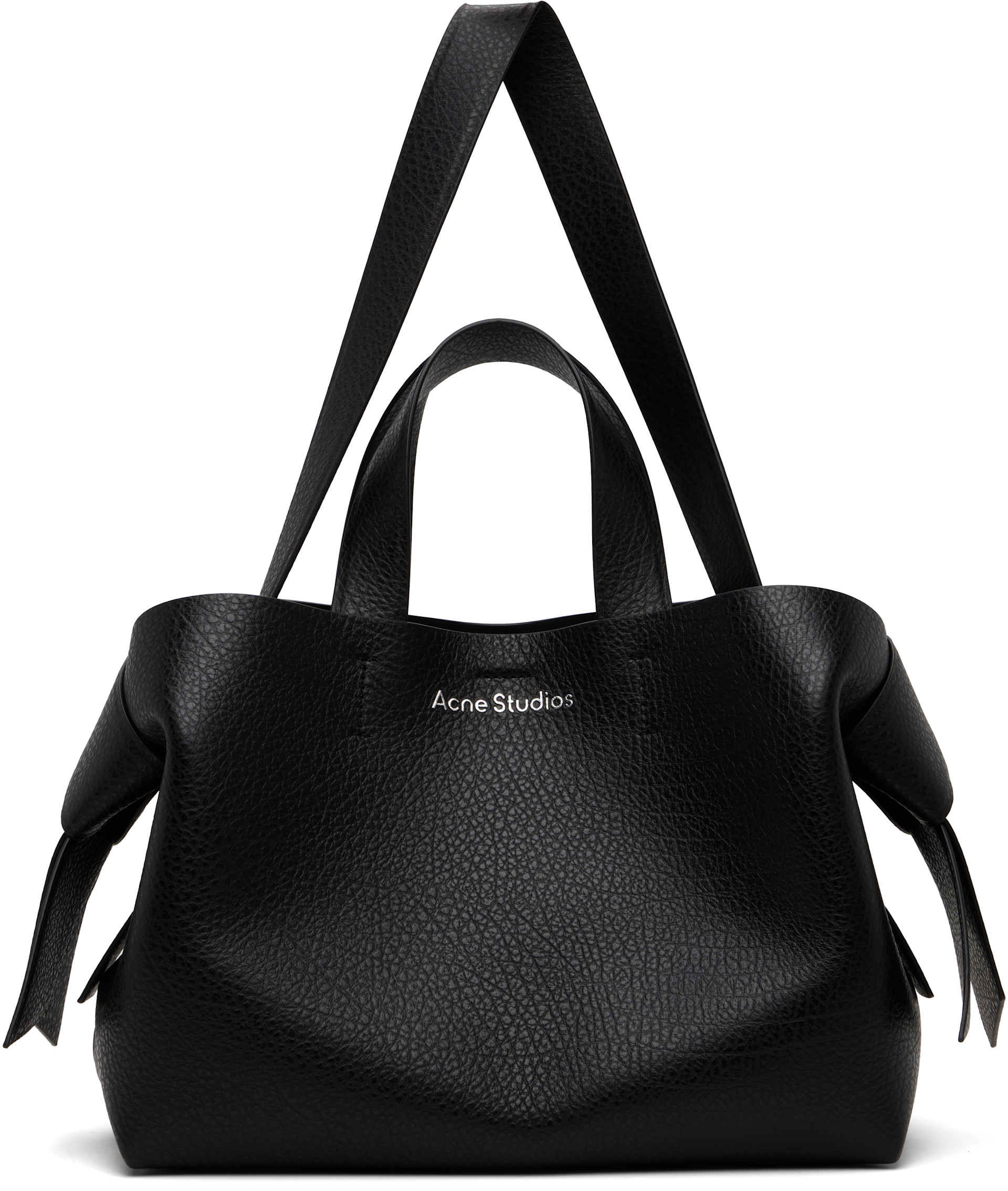 acne studios トートブラック Acne Studios: ブラック Musubi トートバッグ | SSENSE 日本