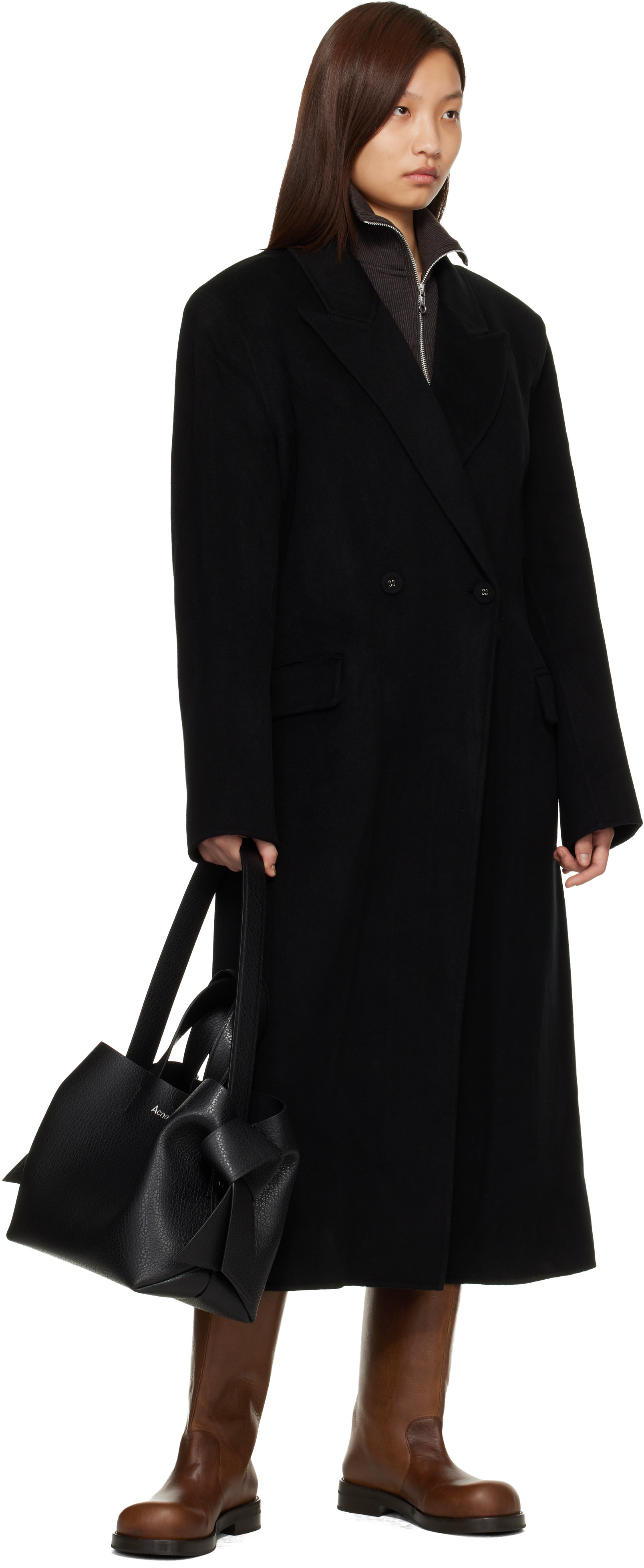 Acne Studios - Cabas noir à nœuds Musubi