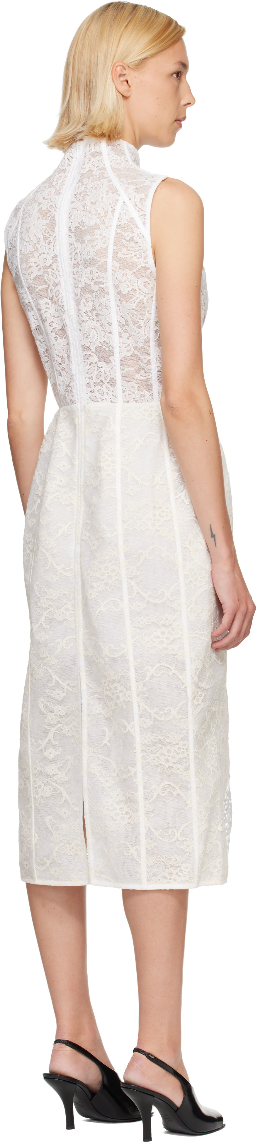 Acne Studios - Robe midi blanche en dentelle