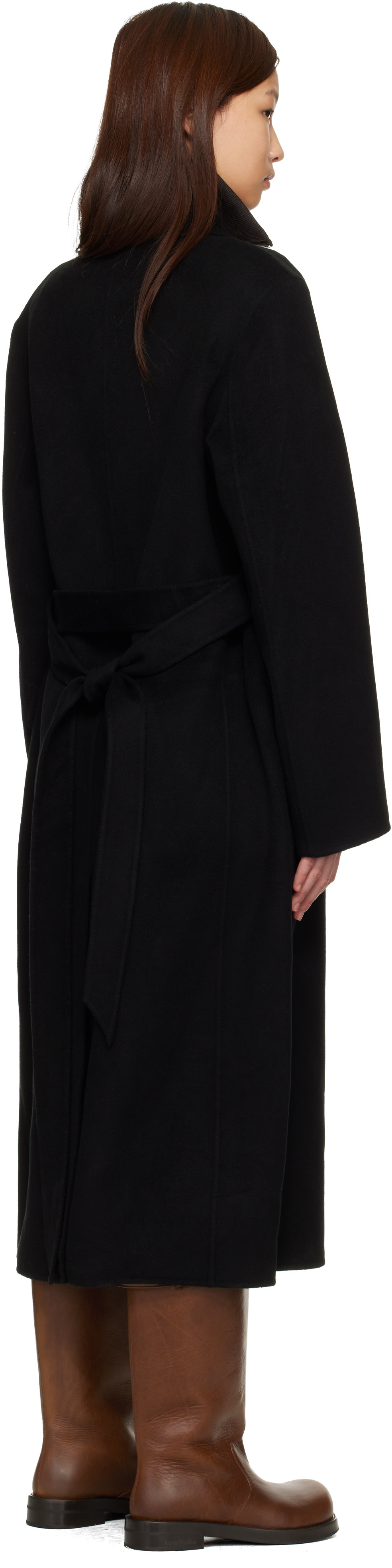 Acne Studios - Manteau noir à double boutonnage