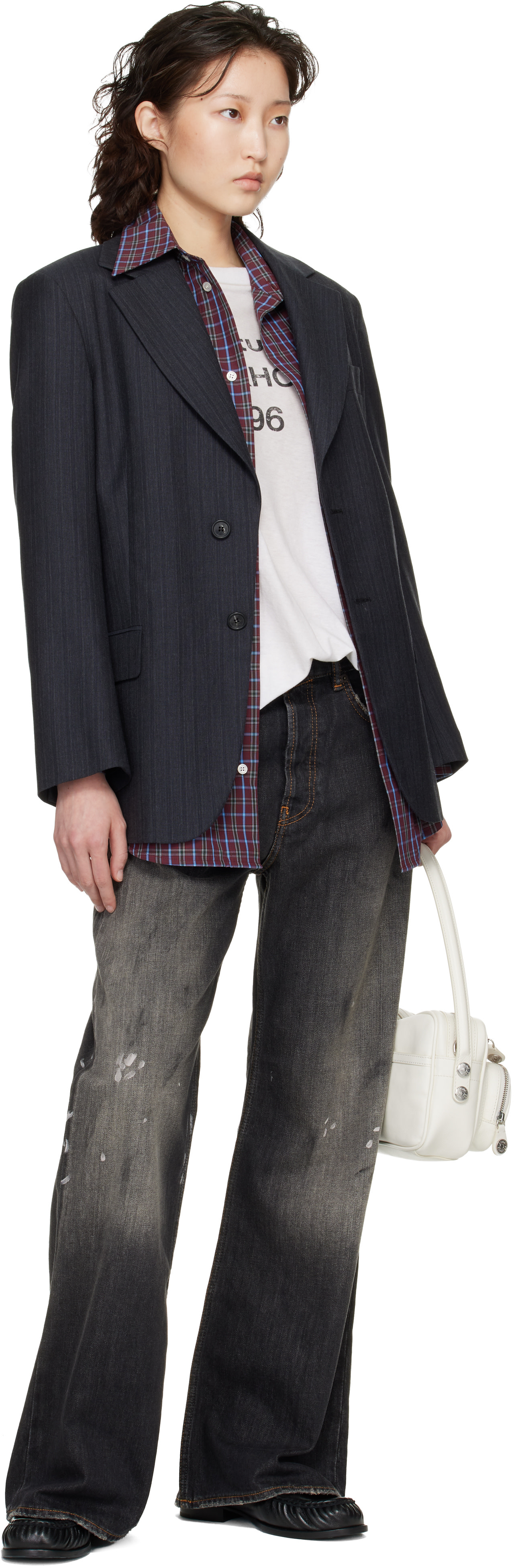 Acne Studios - 블랙 2021F 레귤러 핏 데님 진