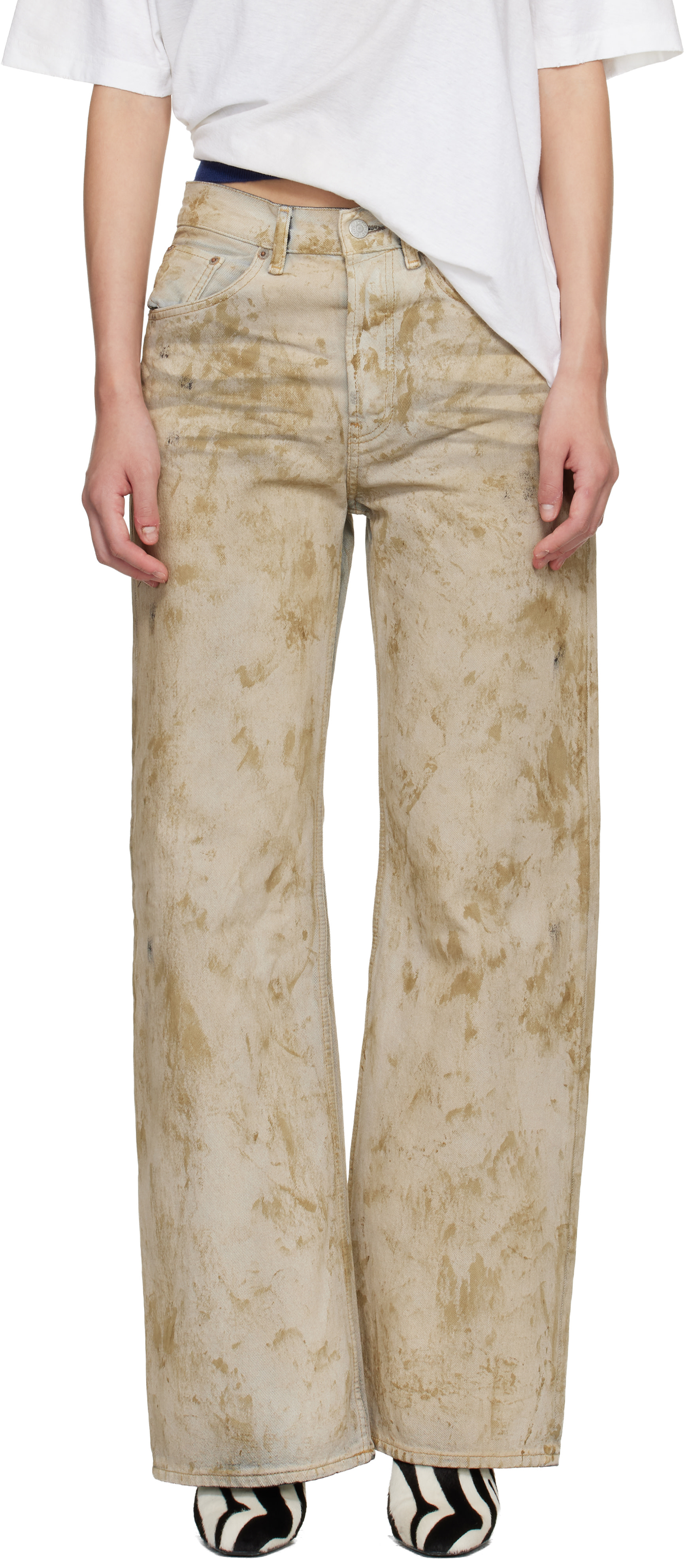 Acne Studios - Beige 2021F Regular Fit Jeans