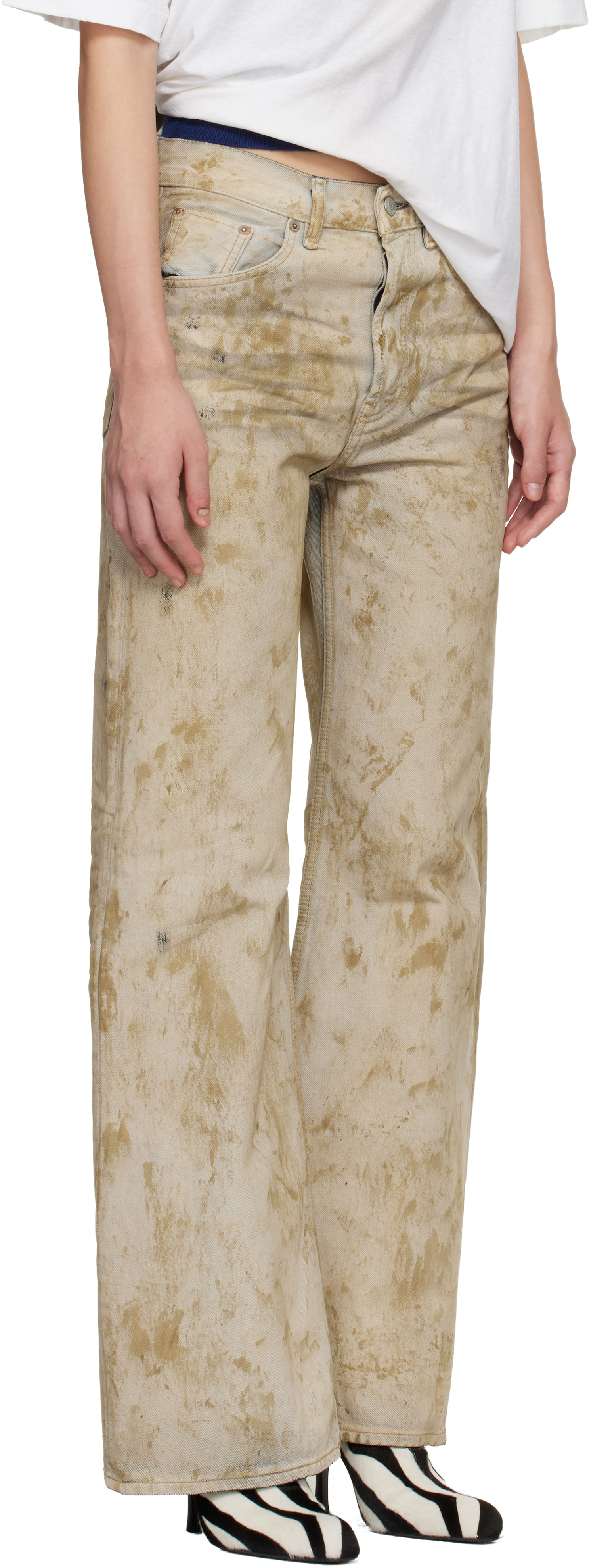 Acne Studios - Beige 2021F Regular Fit Jeans