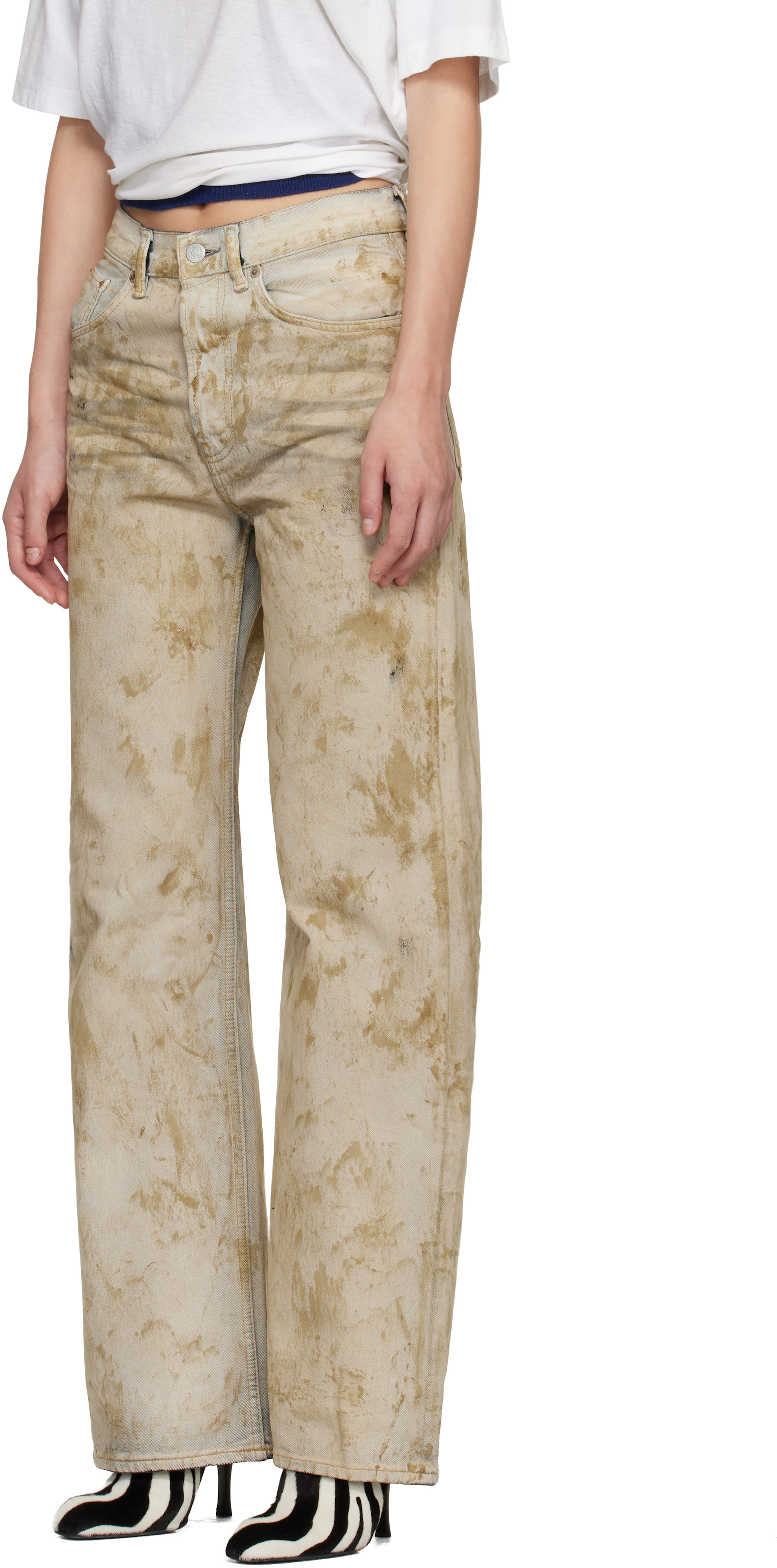 Acne Studios - Beige 2021F Regular Fit Jeans