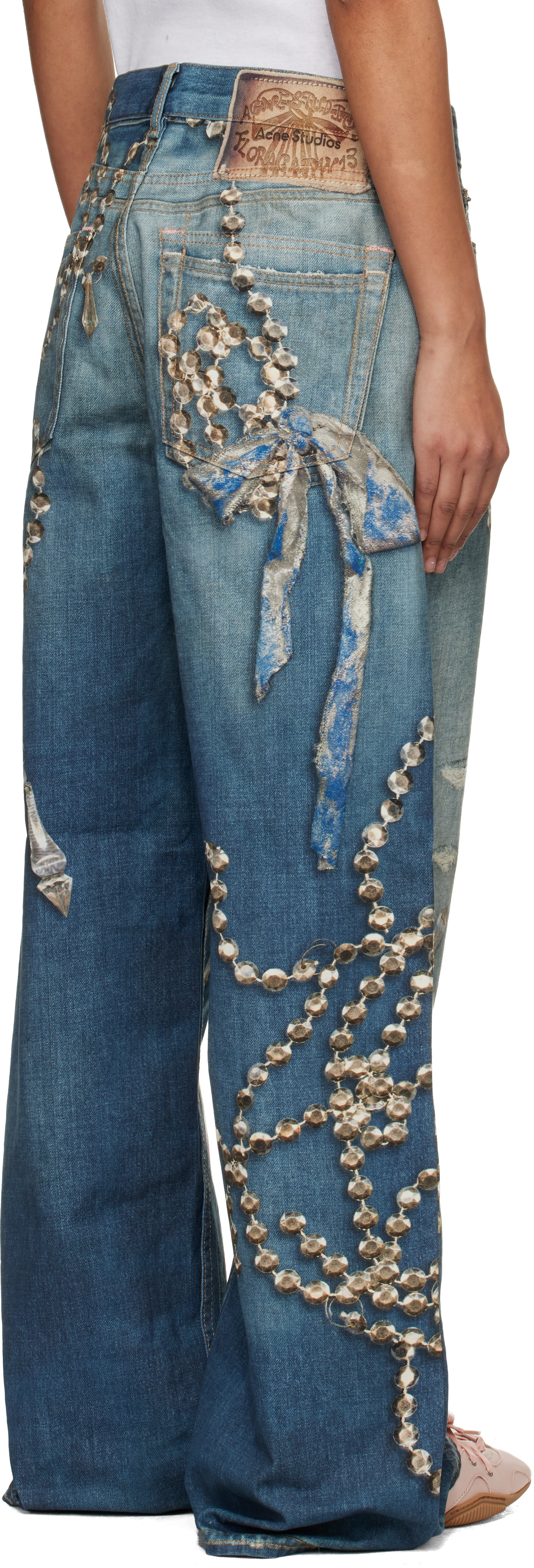 Acne Studios: Blue Trompe-L'Oeil 1981 Jeans | SSENSE