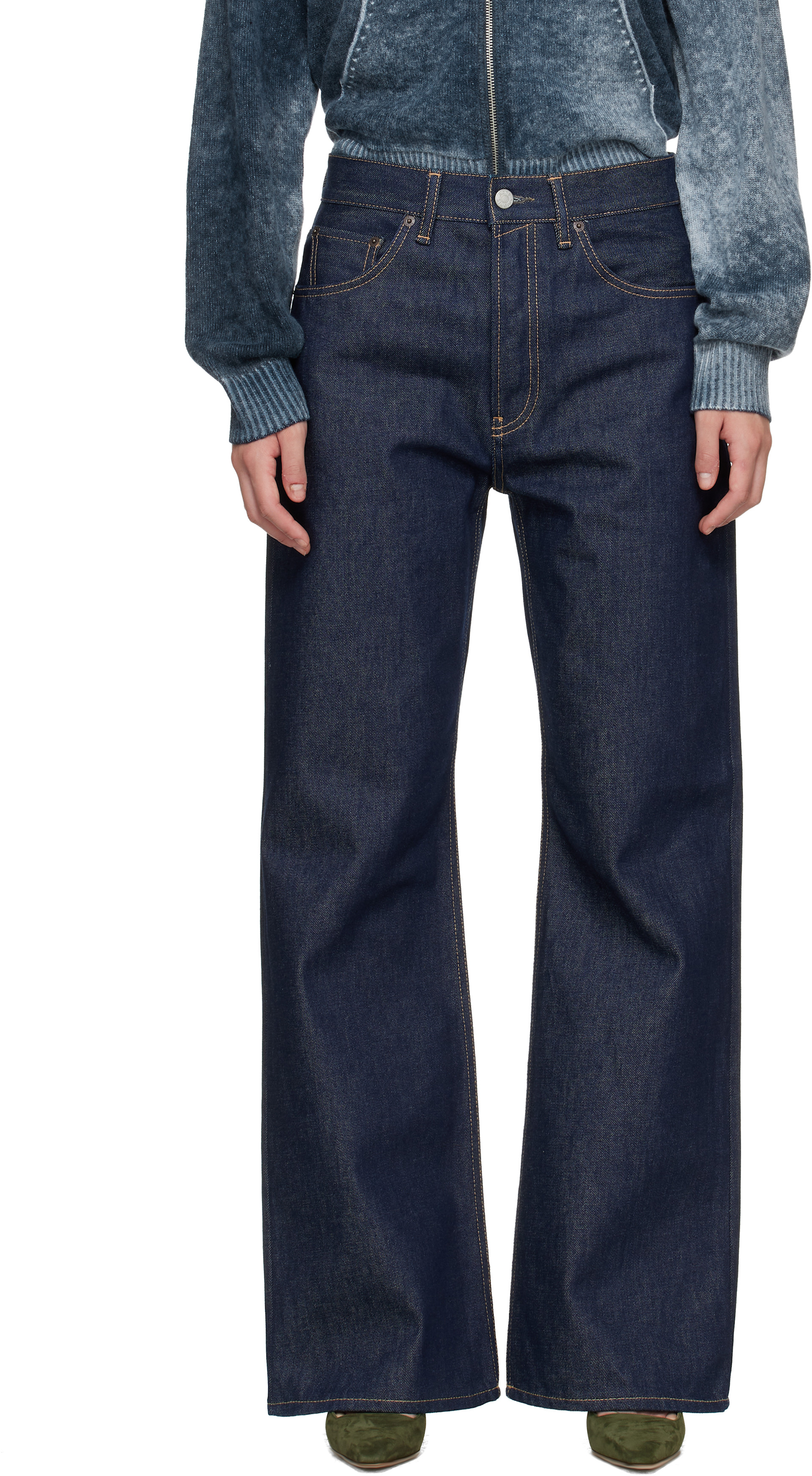 Acne Studios: Indigo 2021F Regular Fit Jeans | SSENSE