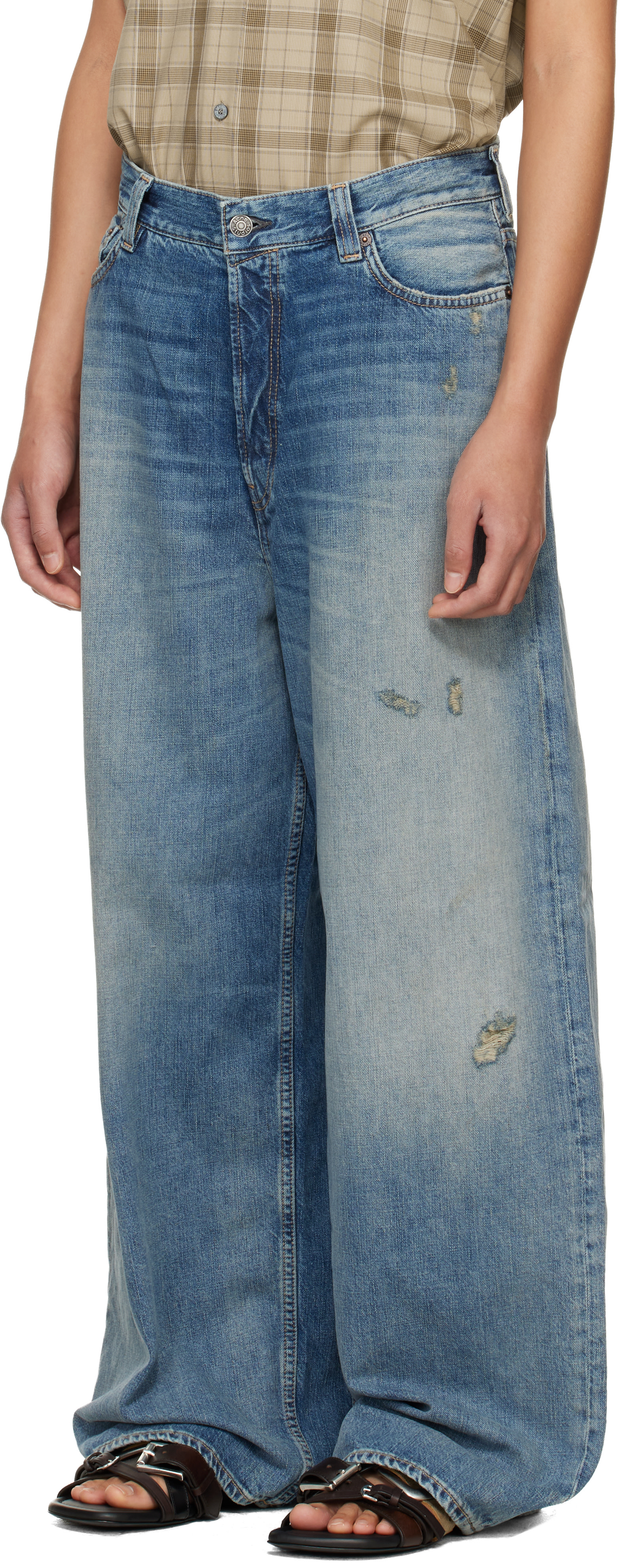 Acne Studios ルーズフィットジーンズ2023 Acne Studios: ブルー 2023 ルーズフィット ジーンズ | SSENSE 日本