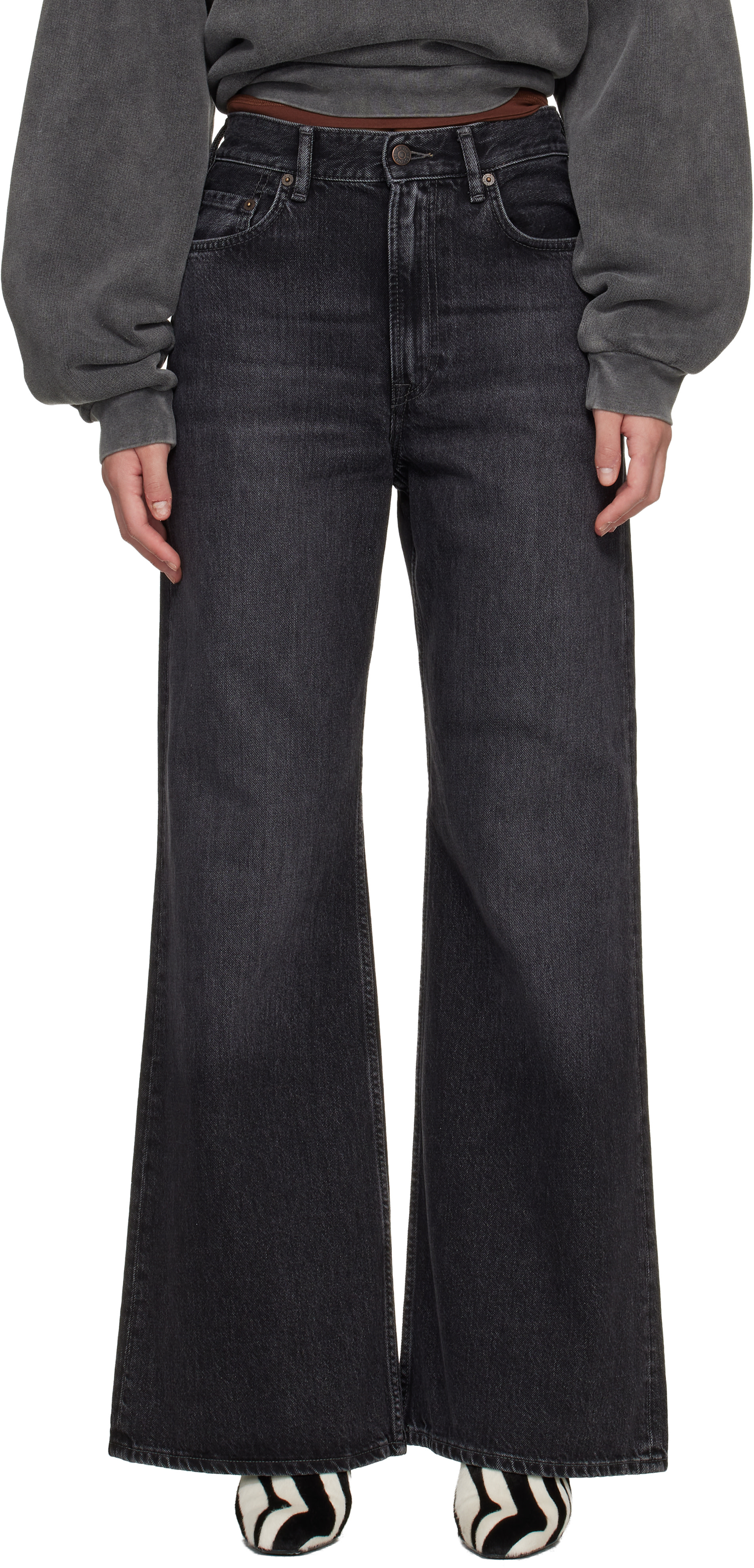 Acne Studios - Jean 2022F noir à coupe classique
