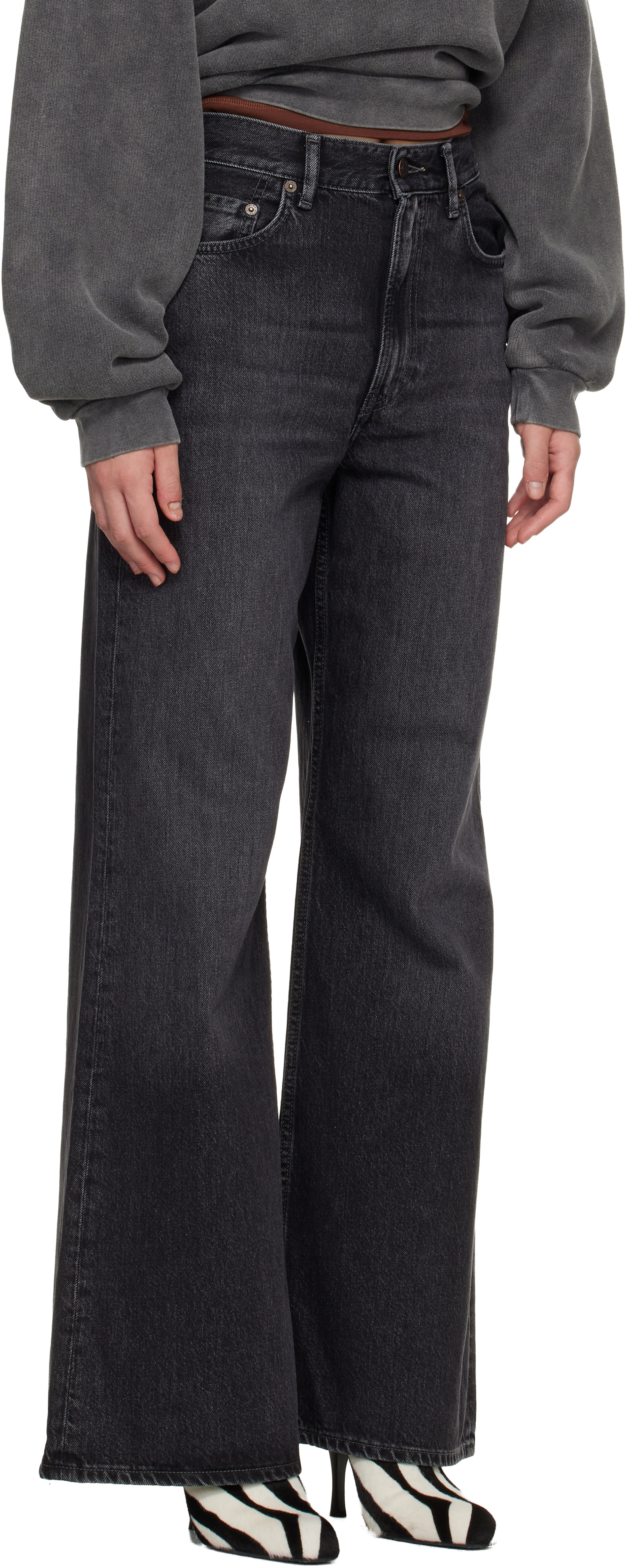 Acne Studios - Jean 2022F noir à coupe classique