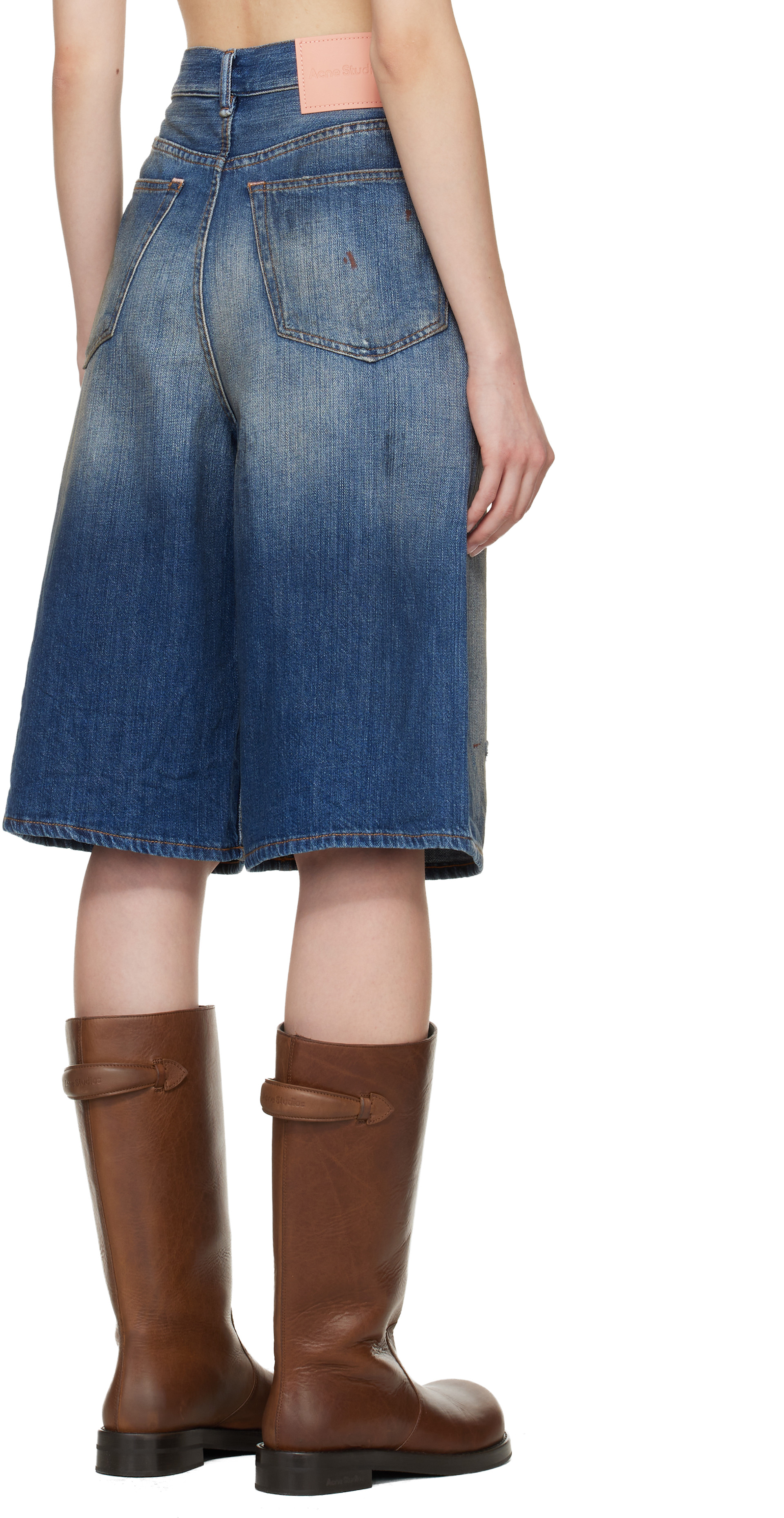 Acne Studios - Short décontracté bleu marine en denim