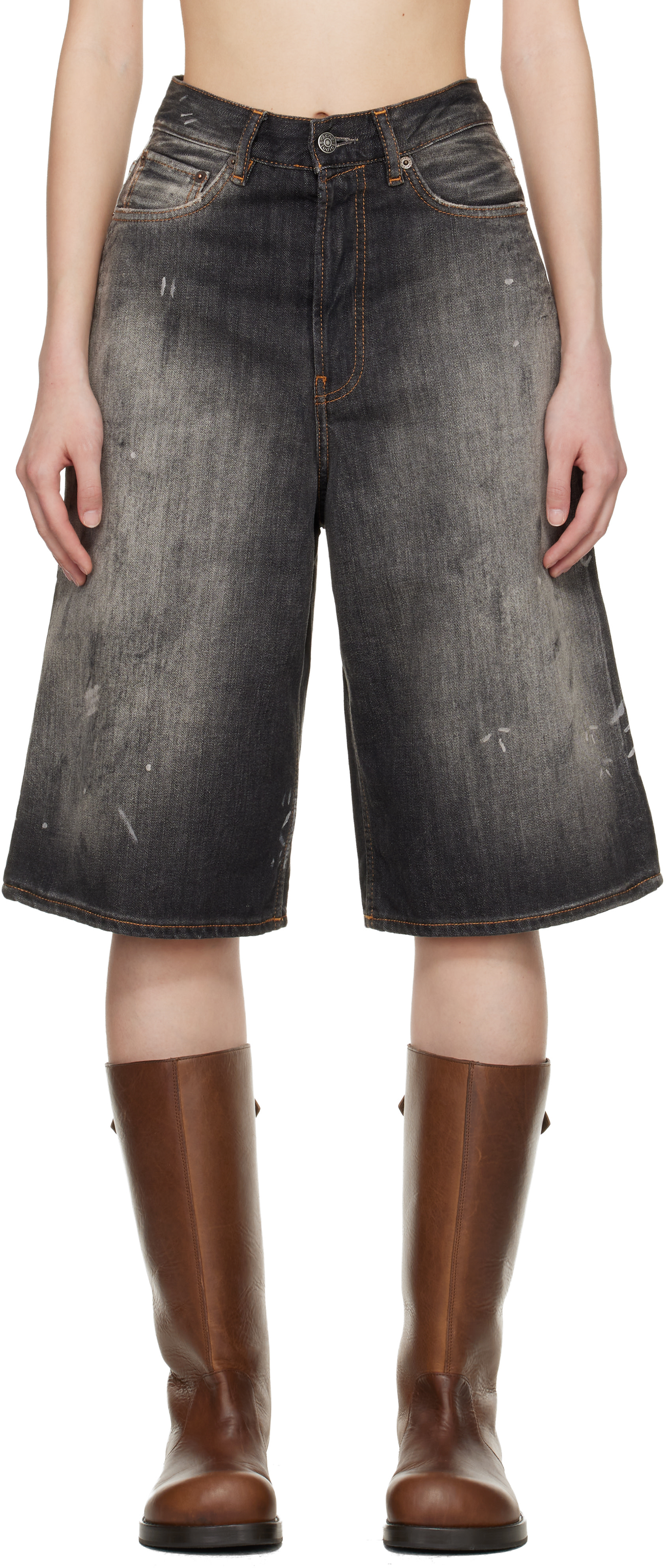 Acne Studios - Black Loose Fit Denim Shorts
