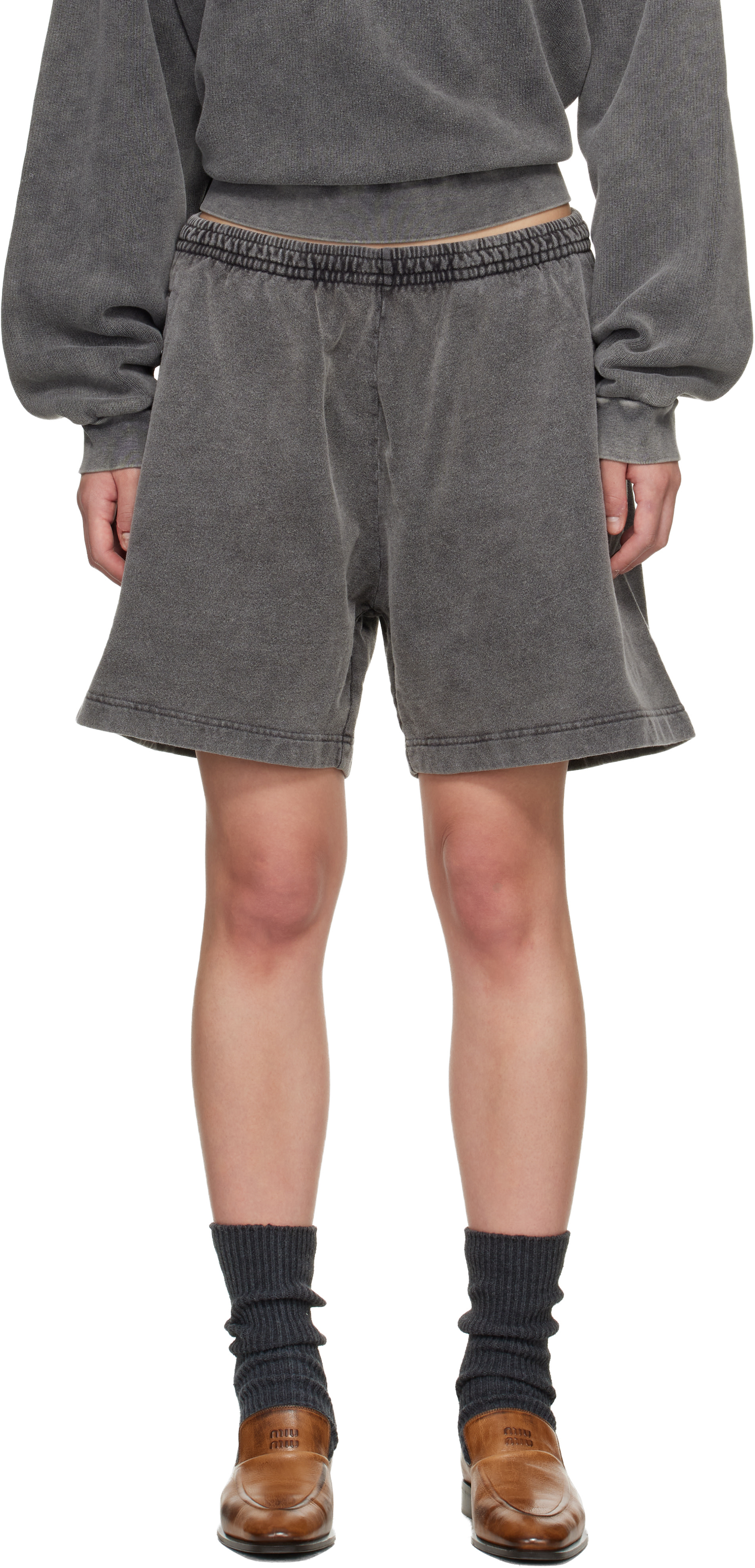 Acne Studios - Short gris en coton
