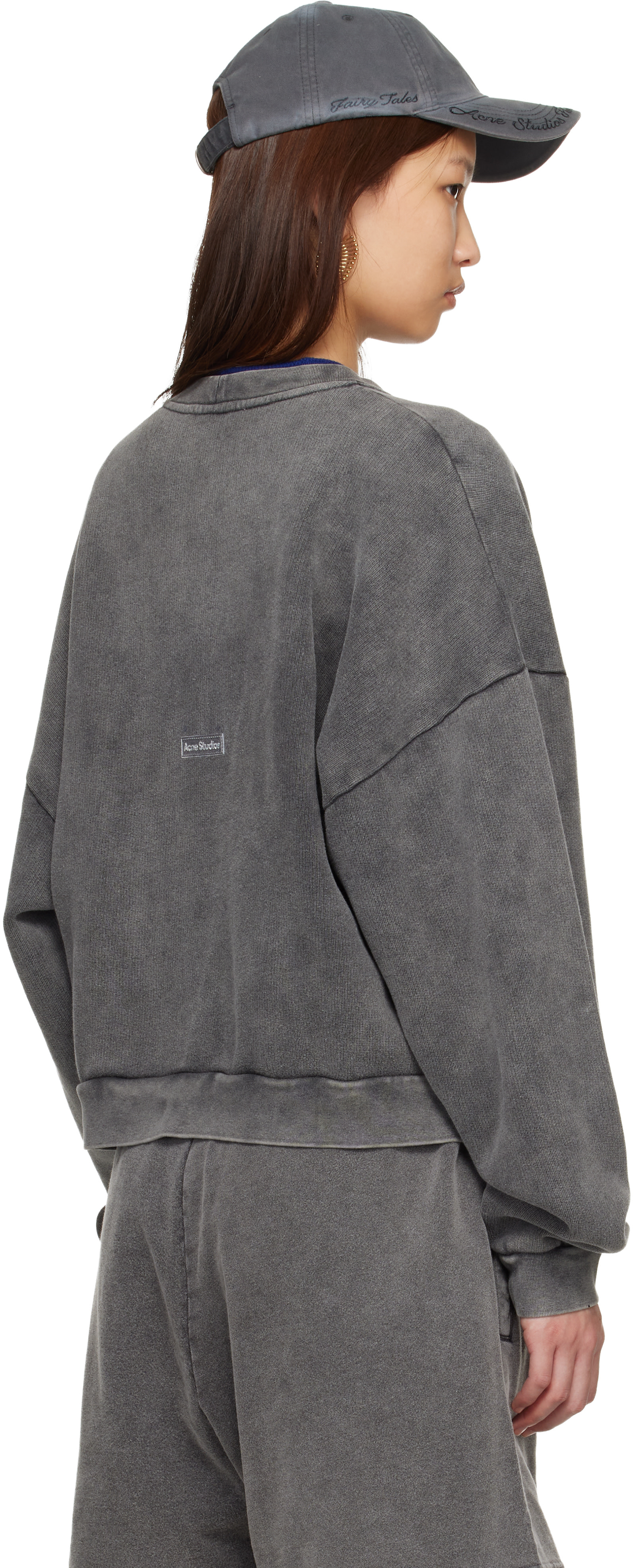 Acne Studios - 그레이 로고 패치 스웨트셔츠