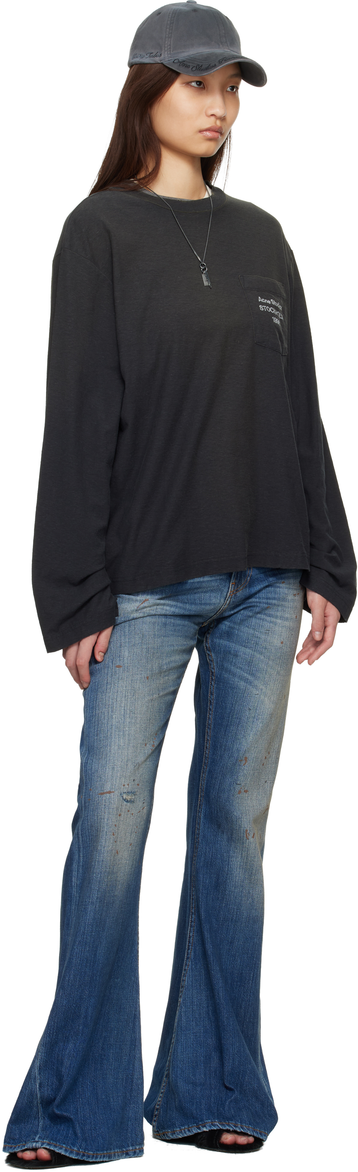 Acne Studios - T-shirt noir à logo