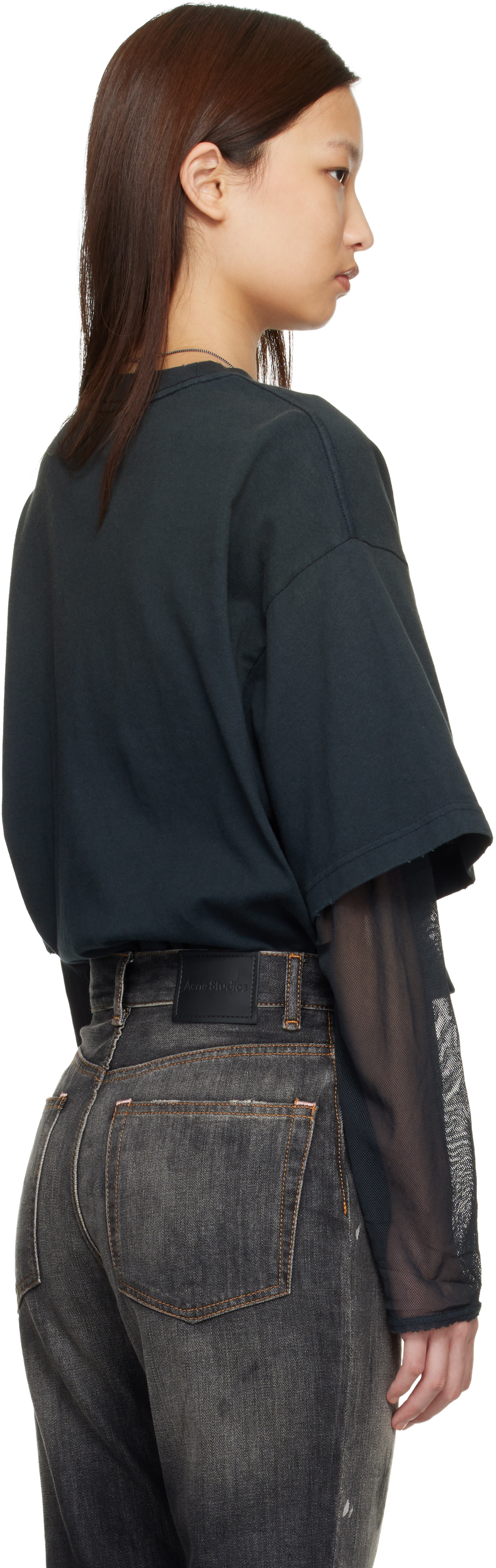 Acne Studios - Gray Layered Logo T-shirt