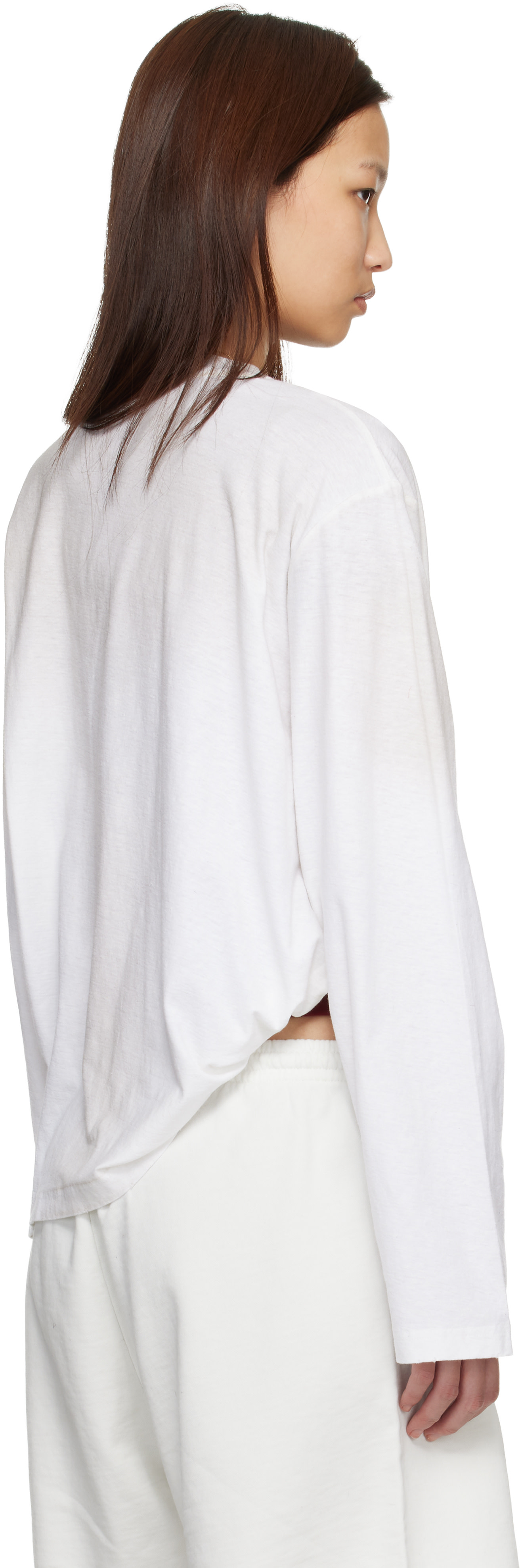 Acne Studios: ホワイト リラックスフィット ロゴ Tシャツ | SSENSE 日本