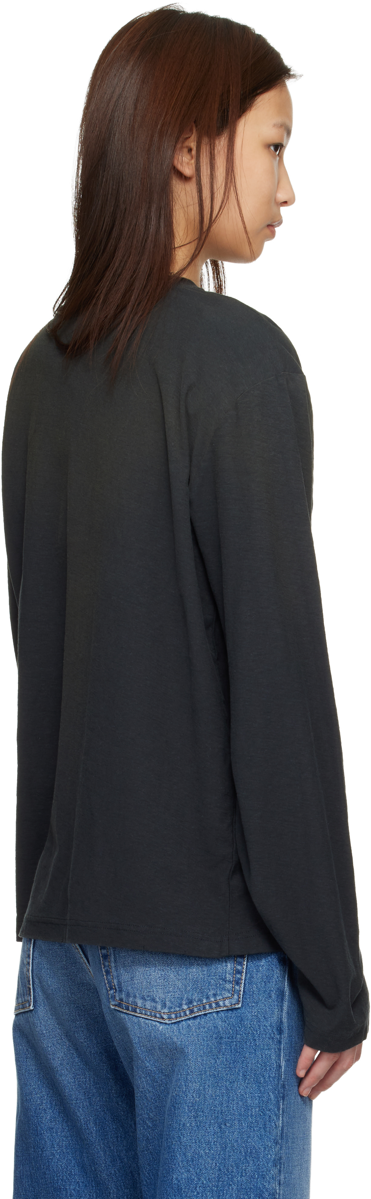 Acne Studios - T-shirt décontracté noir à logo