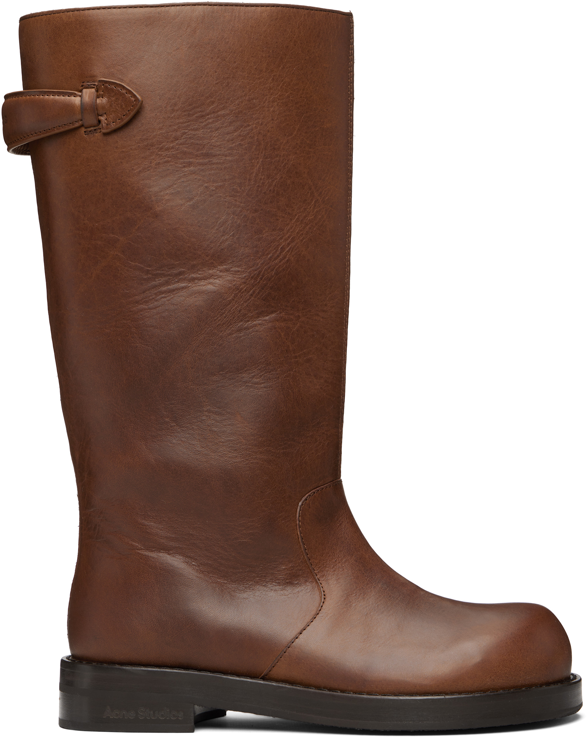 Acne Studios - Bottes brunes en cuir