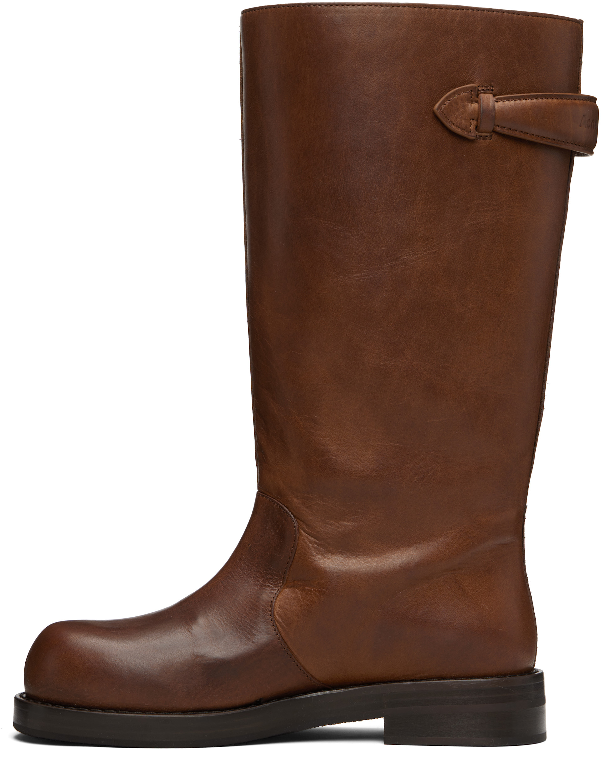 Acne Studios - Bottes brunes en cuir