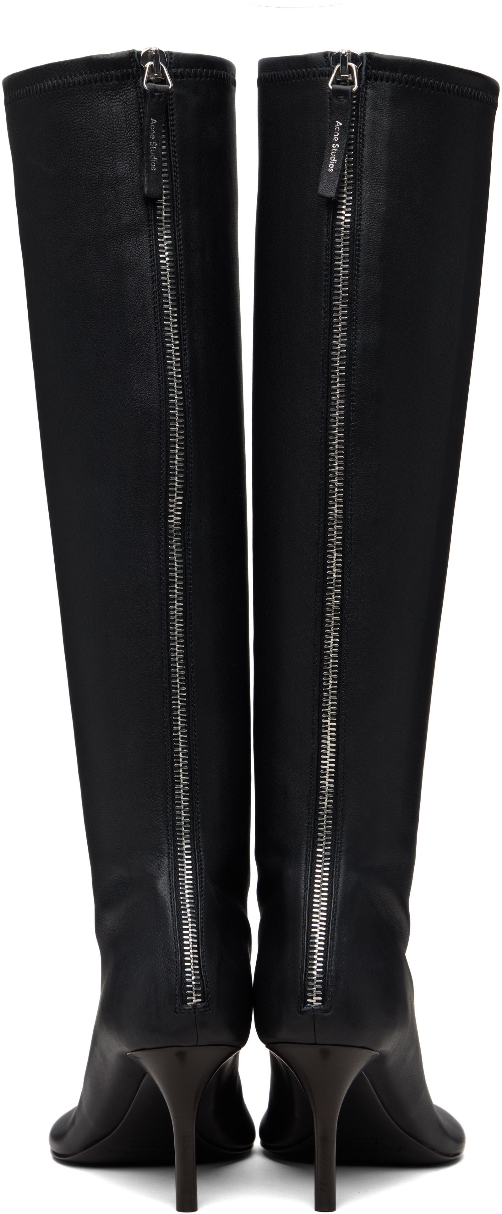 Acne Studios - Bottes hautes noires en cuir