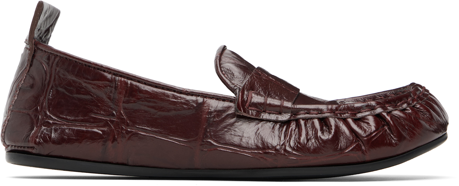 Acne Studios - Flâneurs bourgognes en cuir