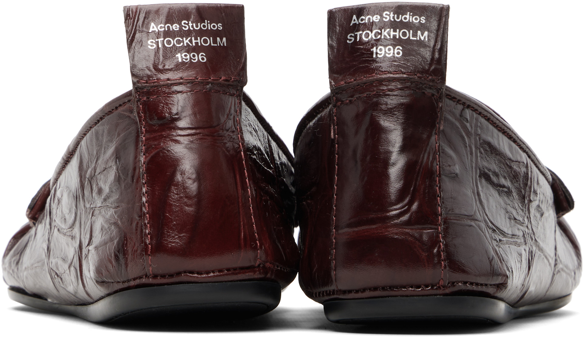 Acne Studios - Flâneurs bourgognes en cuir