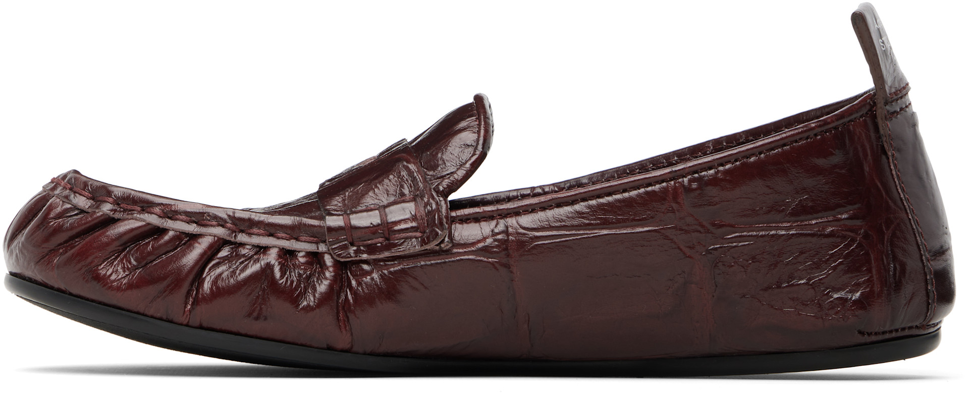 Acne Studios - Flâneurs bourgognes en cuir