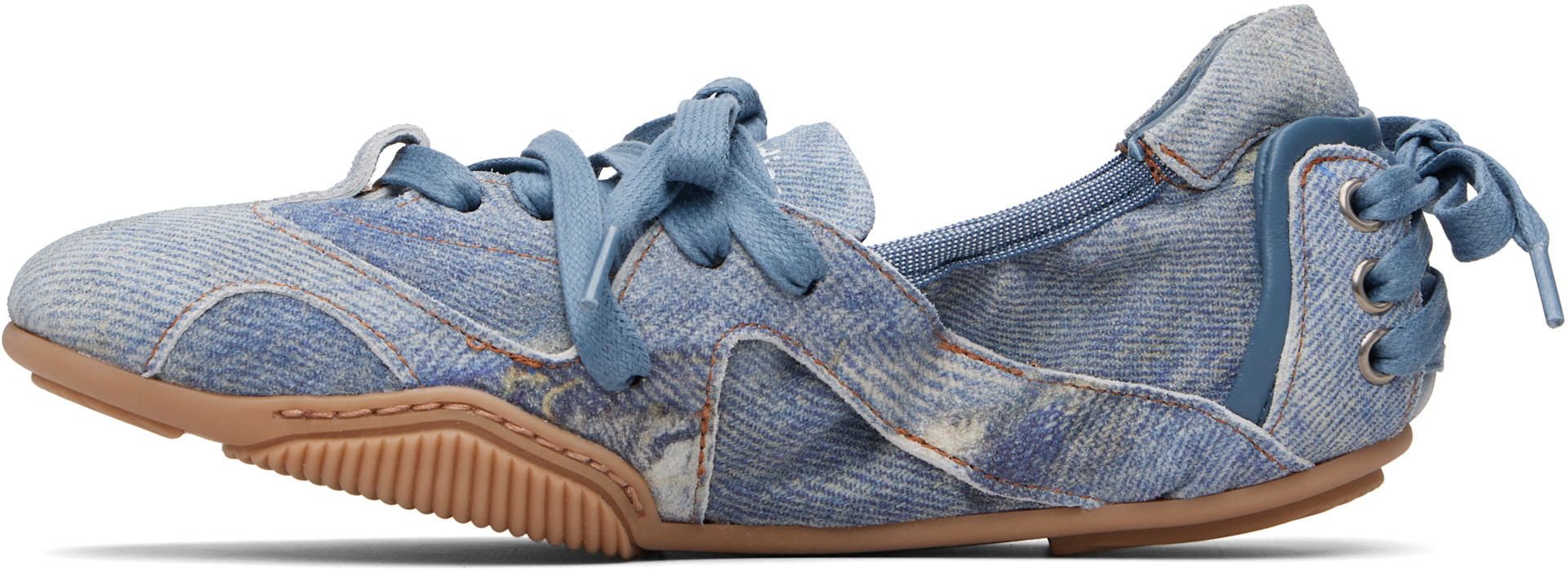 Acne Studios - Baskets bleues en cuir à laçage