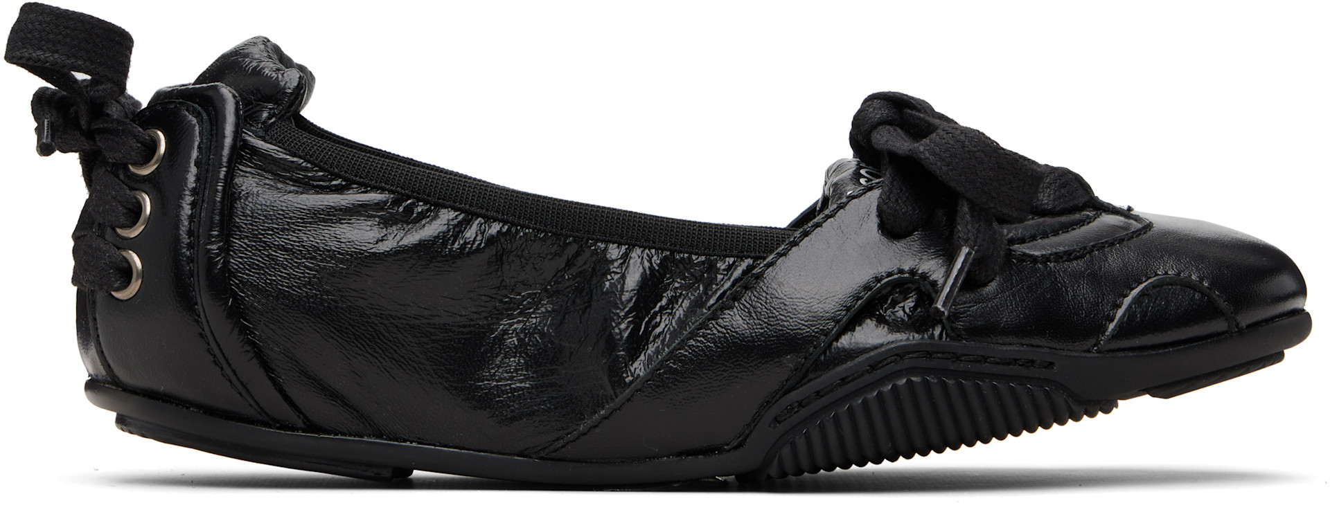 Acne Studios - Baskets noires en cuir à laçage
