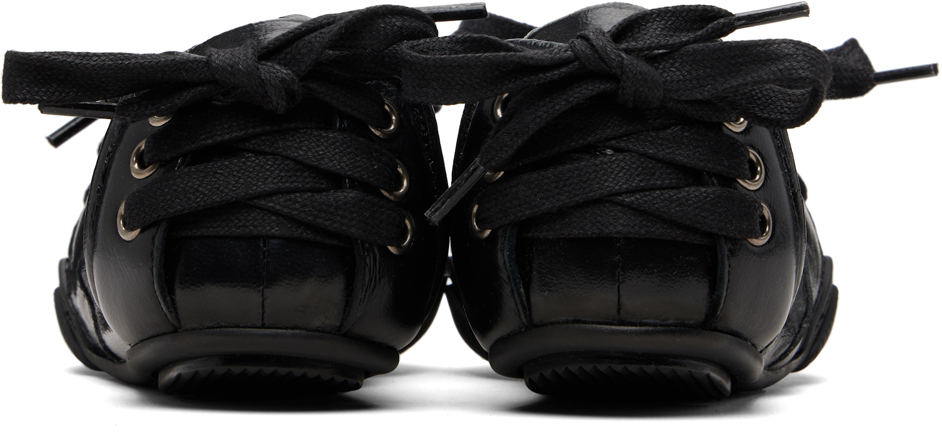 Acne Studios - Baskets noires en cuir à laçage