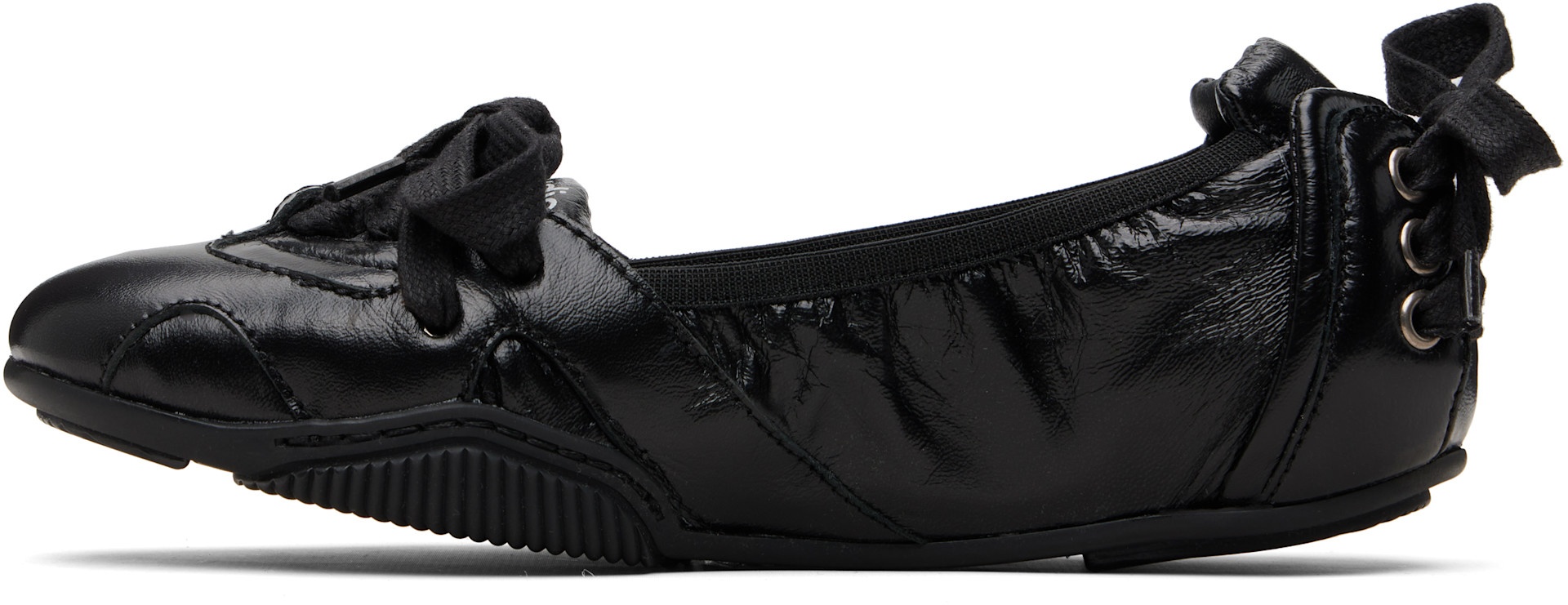 Acne Studios - Baskets noires en cuir à laçage