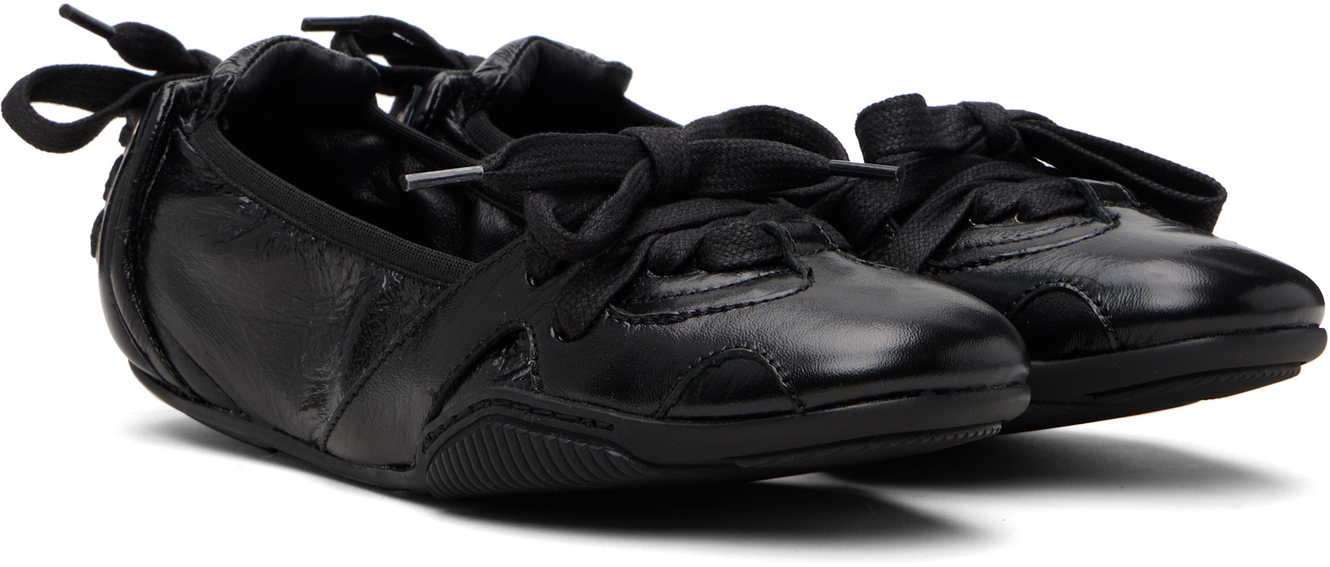 Acne Studios - Baskets noires en cuir à laçage