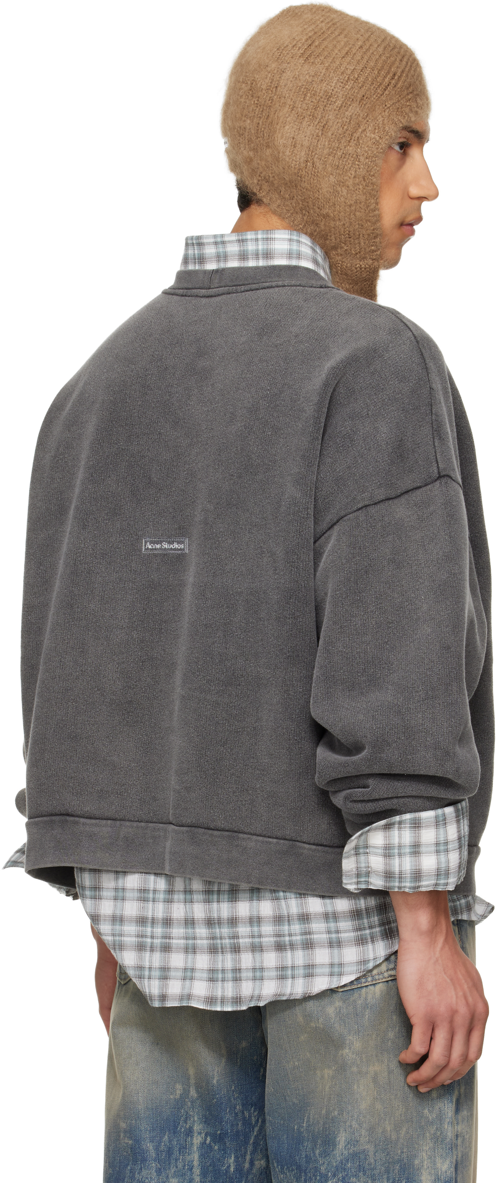 Acne Studios - 탠 이어 플랩 모헤어 후드