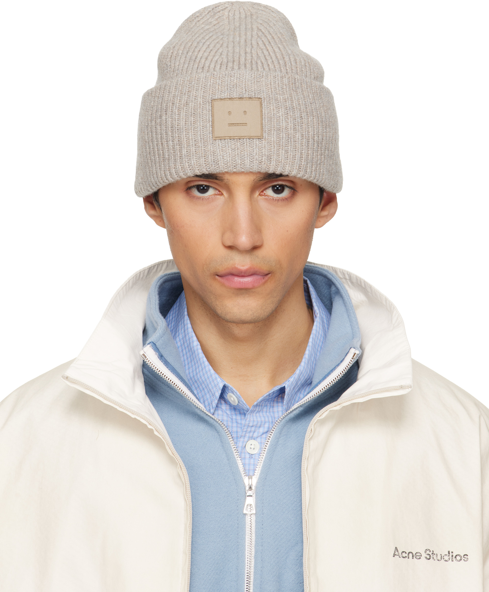 Acne Studios - グレー Face Logo ビーニー