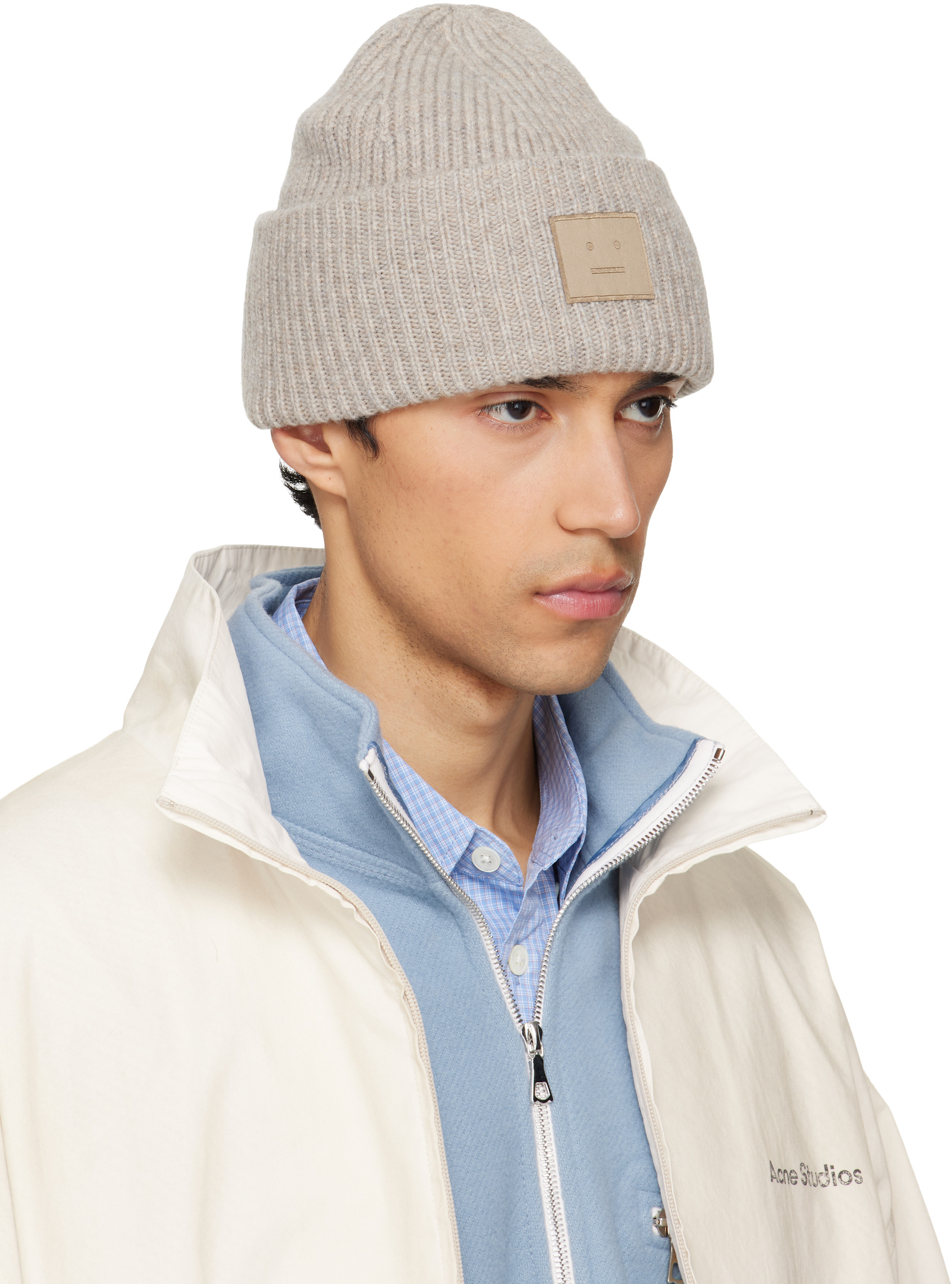 Acne Studios - グレー Face Logo ビーニー