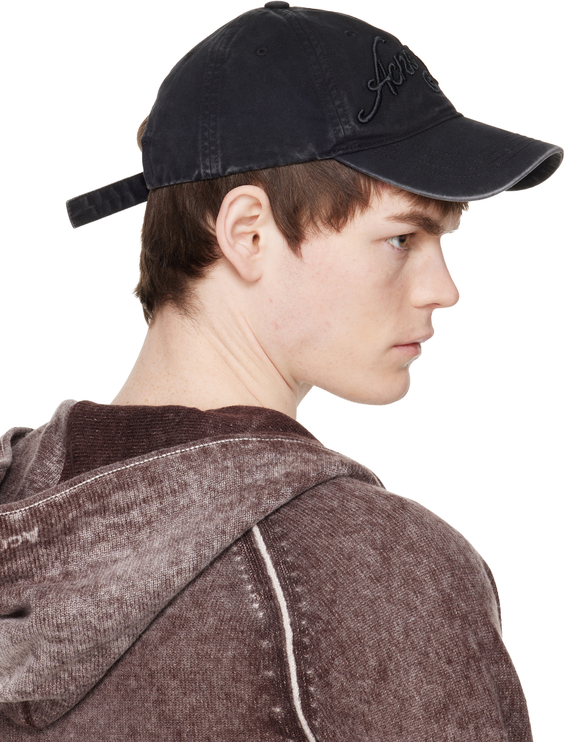 Acne Studios - Casquette noire à logo brodé