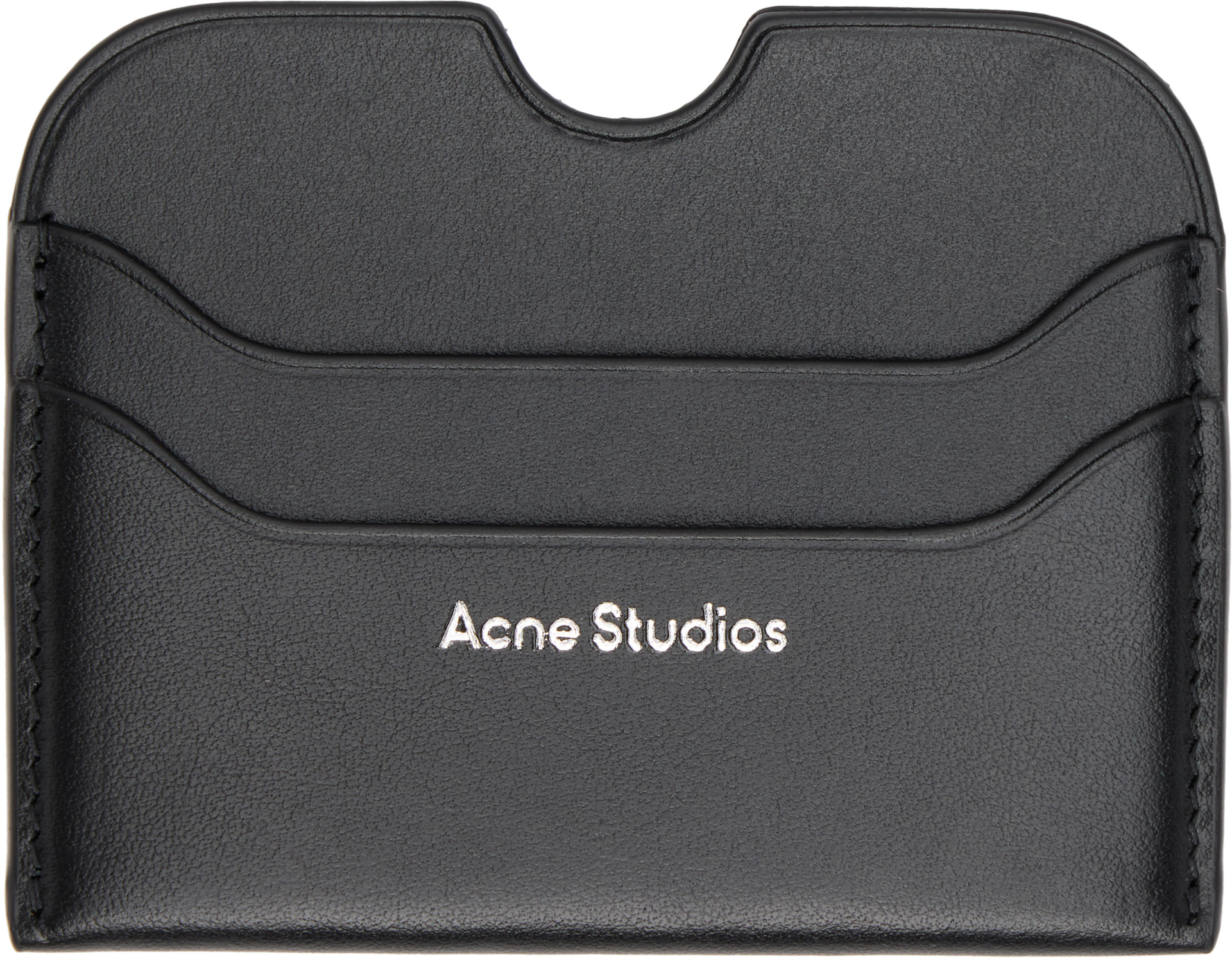 Acne Studios - 블랙 가죽 카드 지갑