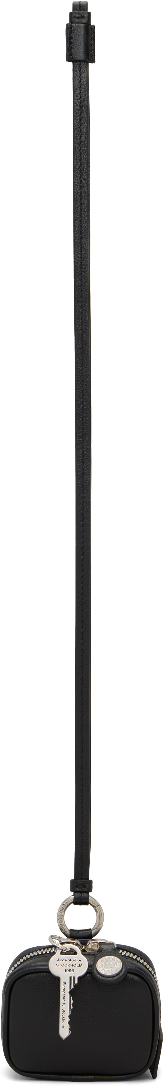 Acne Studios - Pochette Camero noire à breloque