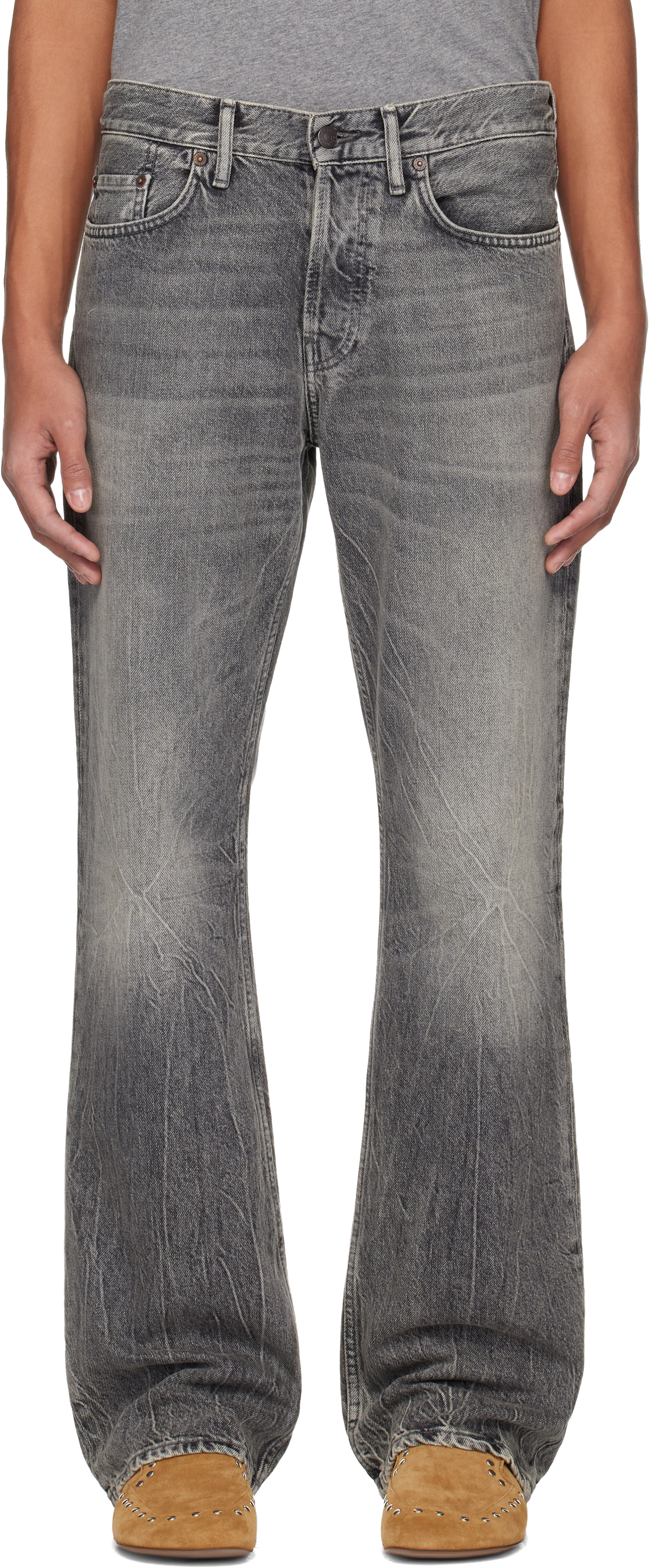 パンツ Acne Studios Archive Gray Straight Jeans Acne Studios: Gray 2010M Regular Fit Jeans | SSENSE